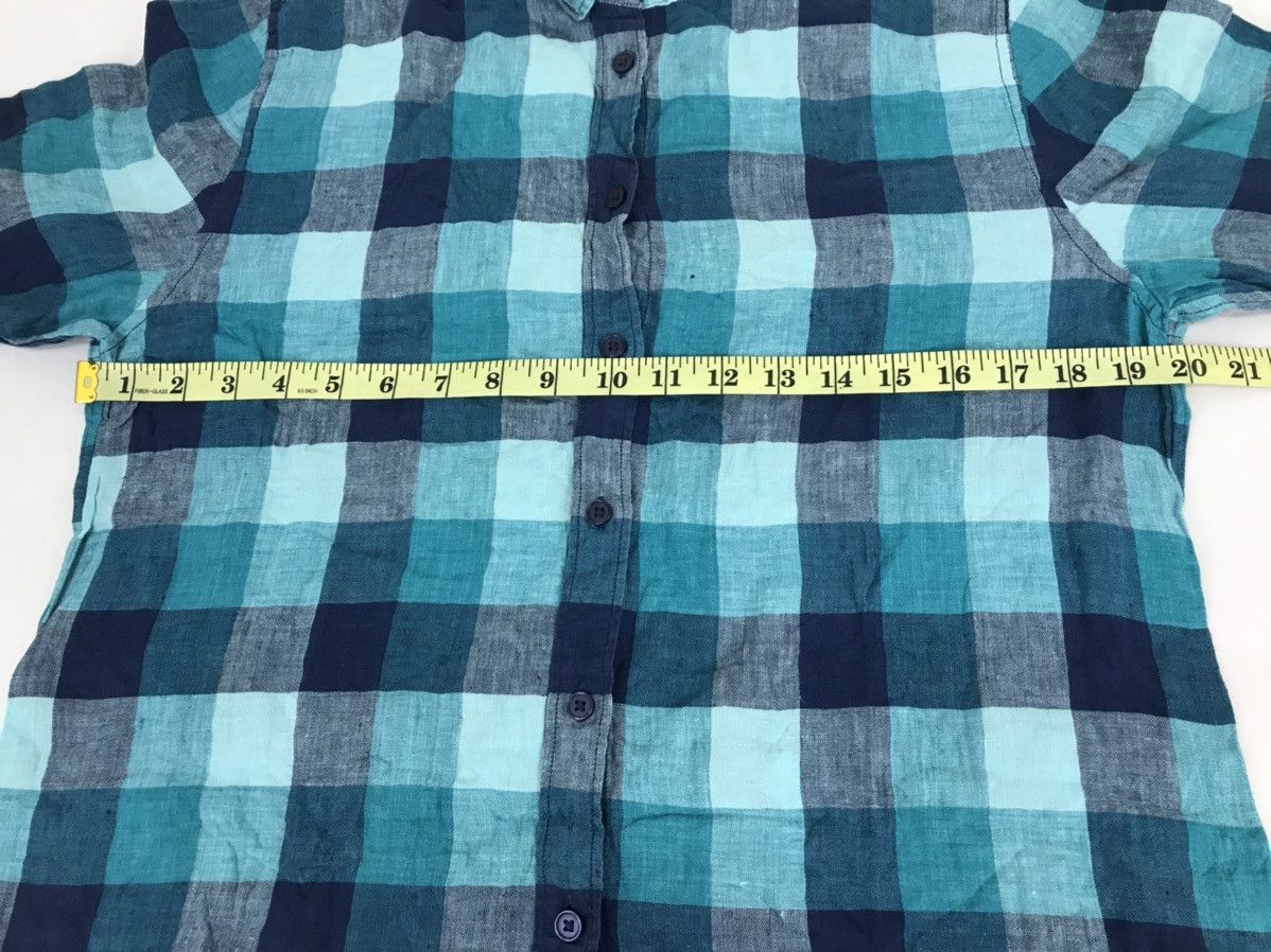 Japanese Brand × Uniqlo Uniqlo Shirt Down Shadow Plaid Checked Half Sleeve Size L / US 10 / IT 46 - 3 Thumbnail