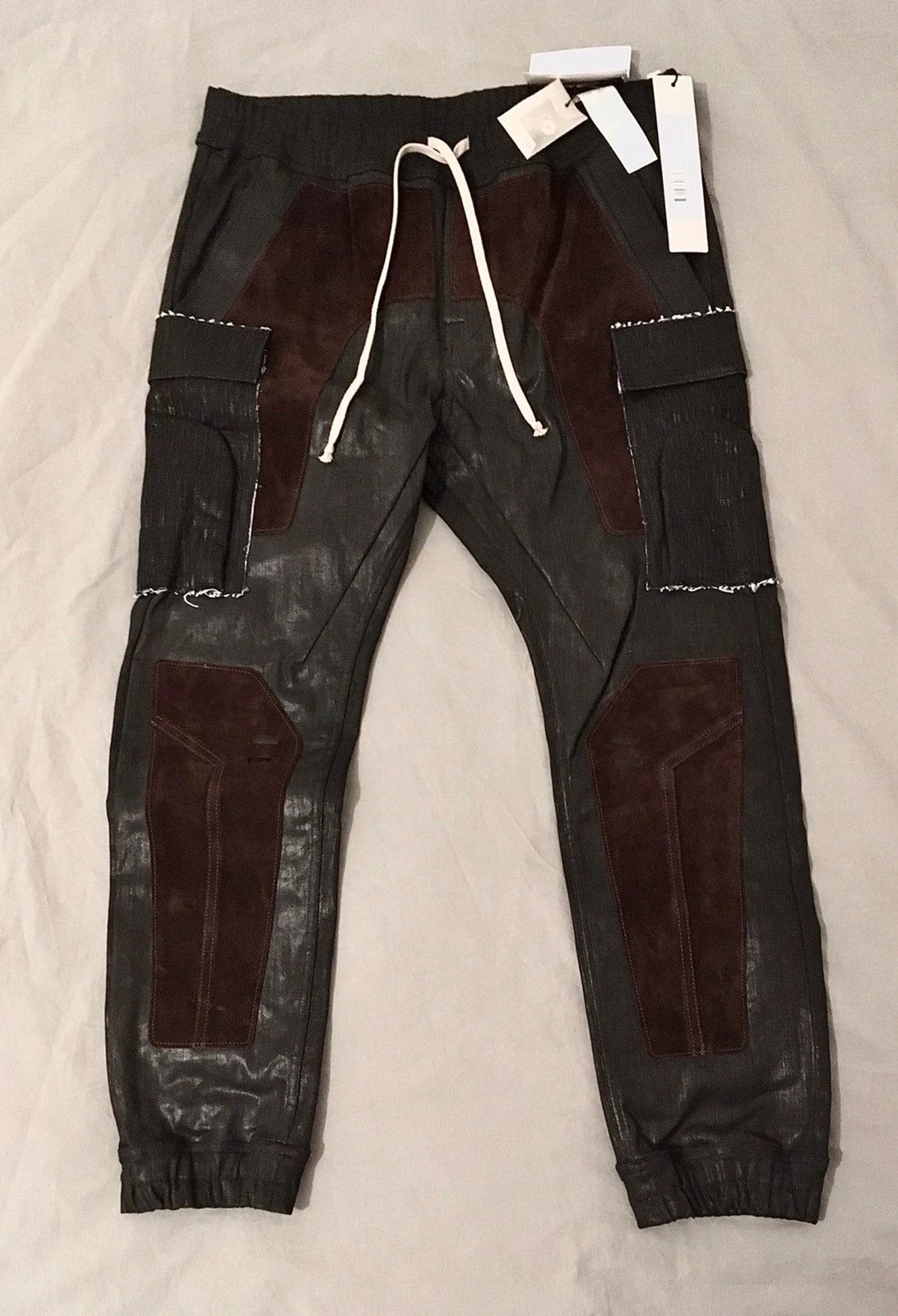 Rick Owens NEW 🔥 WAXED SUEDE LARRY RUNWAY JOGGER ASAP ROCKY 54it RARE Size US 38 / EU 54 - 1 Thumbnail