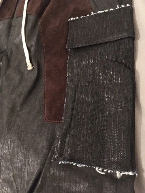 Rick Owens NEW 🔥 WAXED SUEDE LARRY RUNWAY JOGGER ASAP ROCKY 54it RARE Size US 38 / EU 54 - 4 Thumbnail