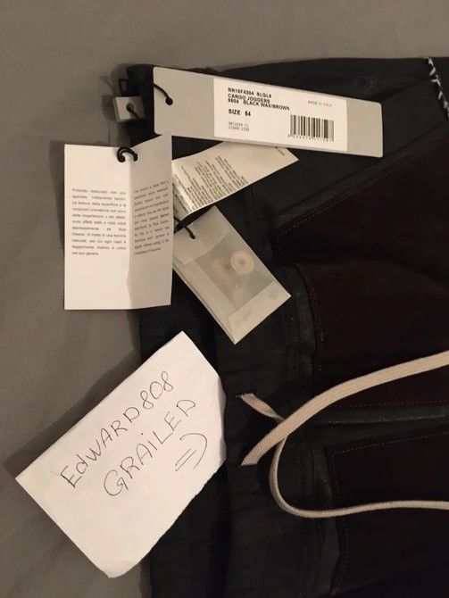Rick Owens NEW 🔥 WAXED SUEDE LARRY RUNWAY JOGGER ASAP ROCKY 54it RARE Size US 38 / EU 54 - 5 Thumbnail