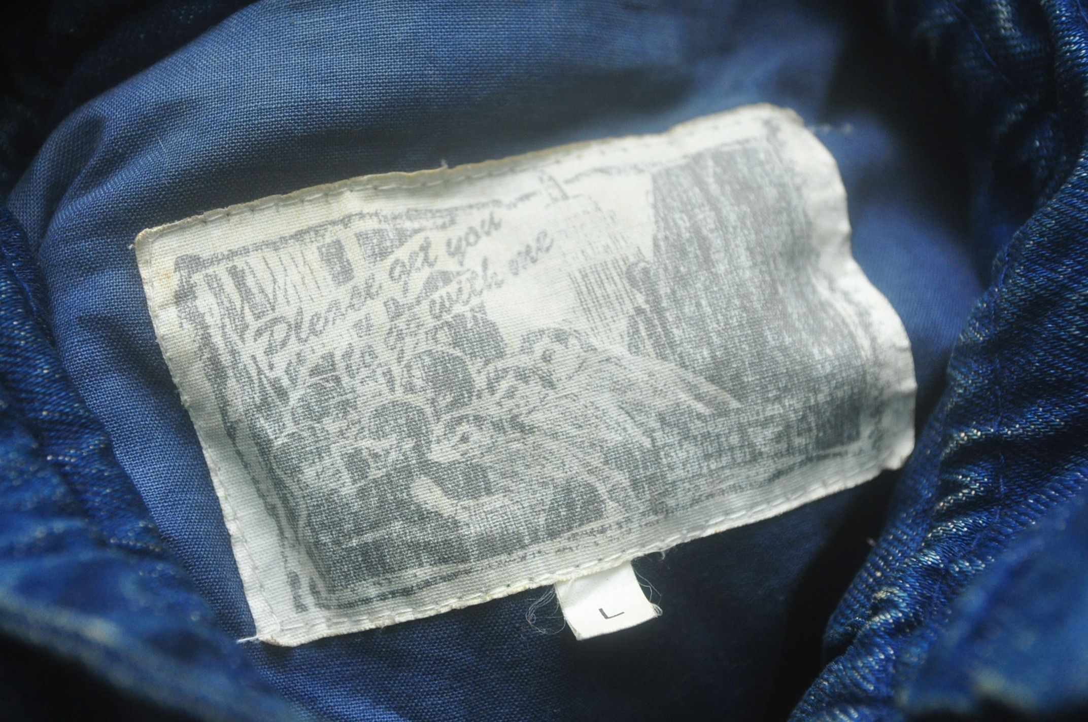 Designer × Japanese Brand Vintage Indigo Denim Jacket hip street Travis Scott Style Size US L / EU 52-54 / 3 - 6 Thumbnail