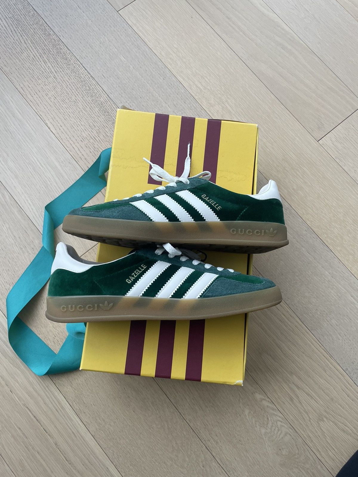 Adidas × Gucci Adidas x Gucci Gazelle - Green Size US 8.5 / EU 41-42 - 3 Thumbnail