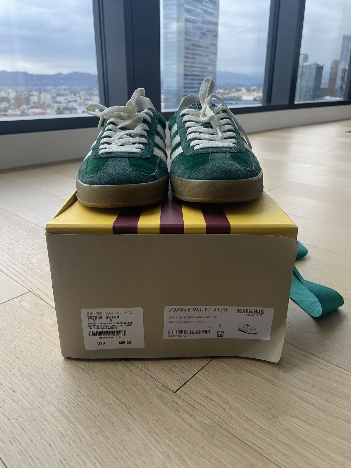 Adidas × Gucci Adidas x Gucci Gazelle - Green Size US 8.5 / EU 41-42 - 8 Thumbnail