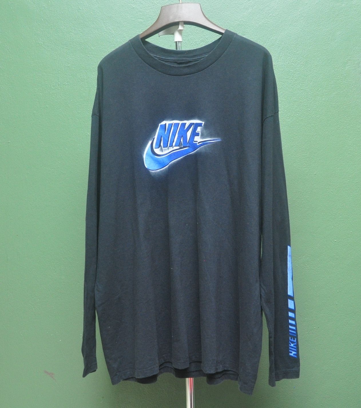 Designer × Japanese Brand × Vintage Vintage Nike Block Long Sleeve Shirt Travis Scott Style Size US XXL / EU 58 / 5 - 1 Thumbnail