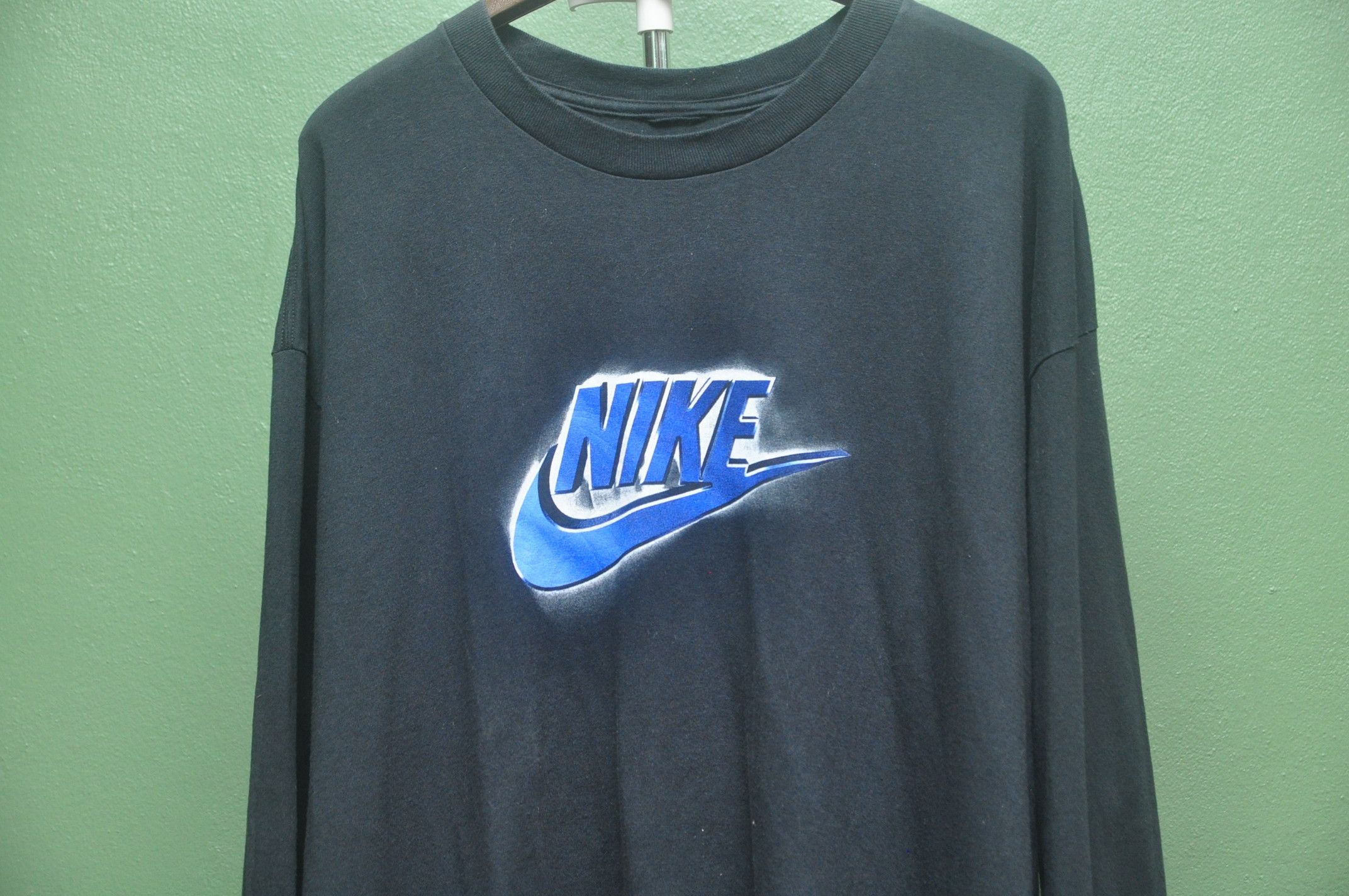 Designer × Japanese Brand × Vintage Vintage Nike Block Long Sleeve Shirt Travis Scott Style Size US XXL / EU 58 / 5 - 3 Thumbnail