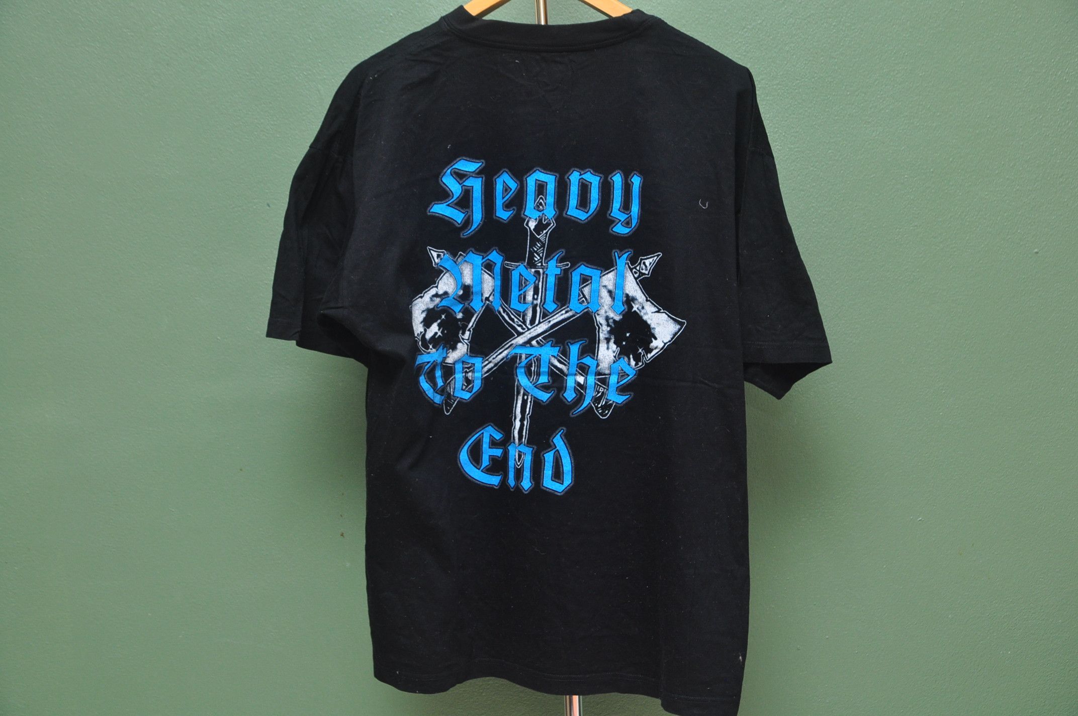 Band Tees Vintage Sacred Steel Metal Band Music Travis Scott Style Size US XL / EU 56 / 4 - 2 Thumbnail
