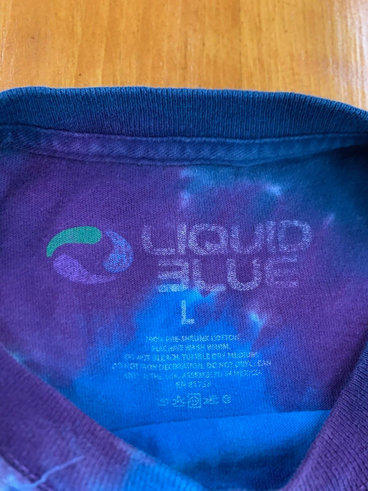 Vintage Vintage Liquid Blue Pink Floyd DSOTM Print Tag Tie Dye Size US L / EU 52-54 / 3 - 2 Preview