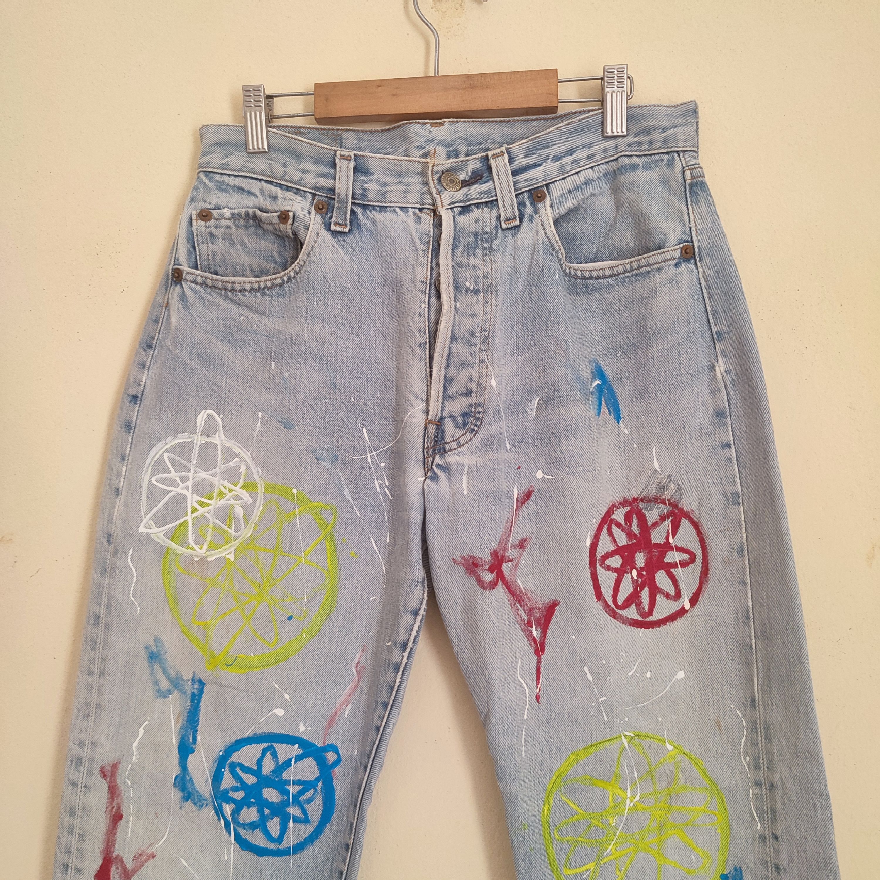 LEVIS×FUTURA 501 Levis 501 Custom Futura Art Denim Jeans