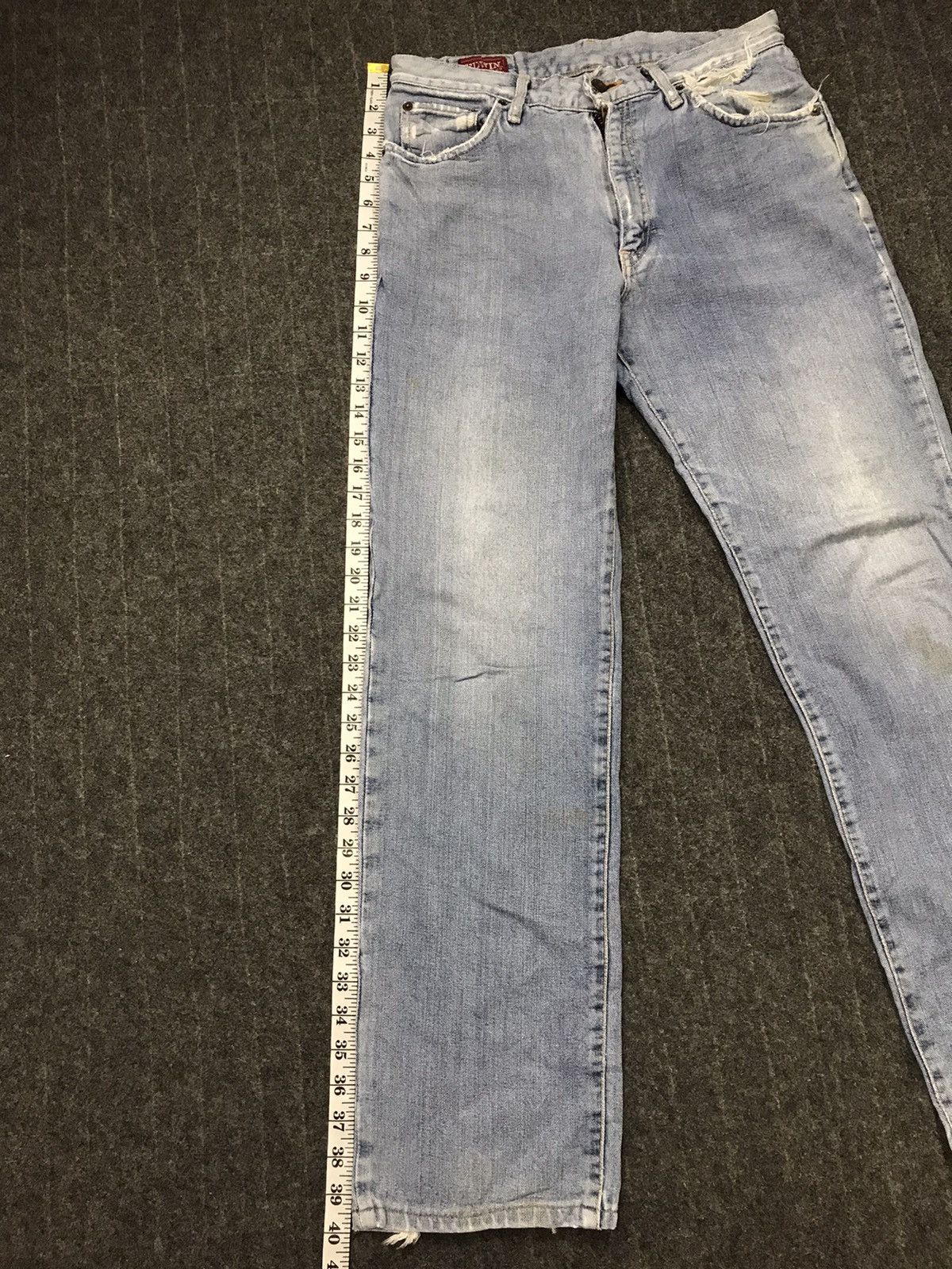 Edwin Vtg 90s Edwin Lot 703 Distressed Denim Jeans Indigo Design Size US 29 - 17 Thumbnail