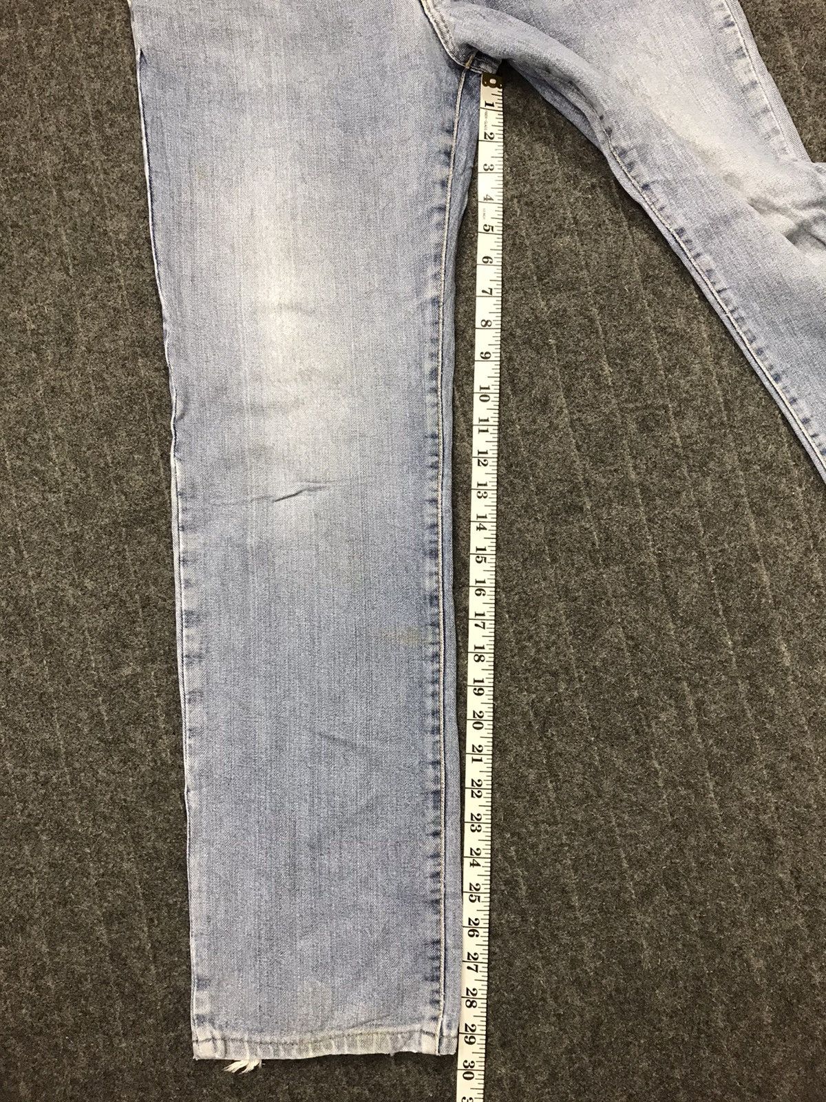 Edwin Vtg 90s Edwin Lot 703 Distressed Denim Jeans Indigo Design Size US 29 - 18 Thumbnail