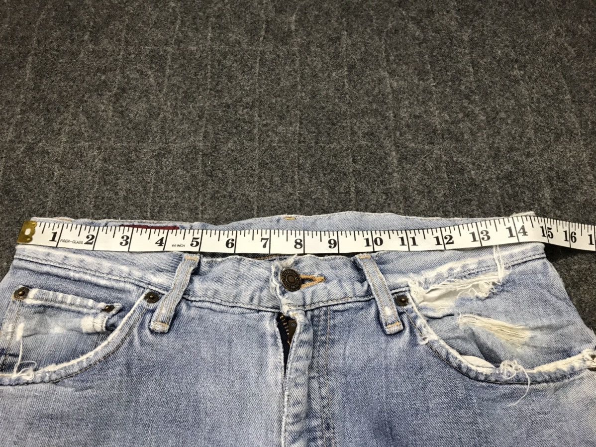 Edwin Vtg 90s Edwin Lot 703 Distressed Denim Jeans Indigo Design Size US 29 - 14 Thumbnail