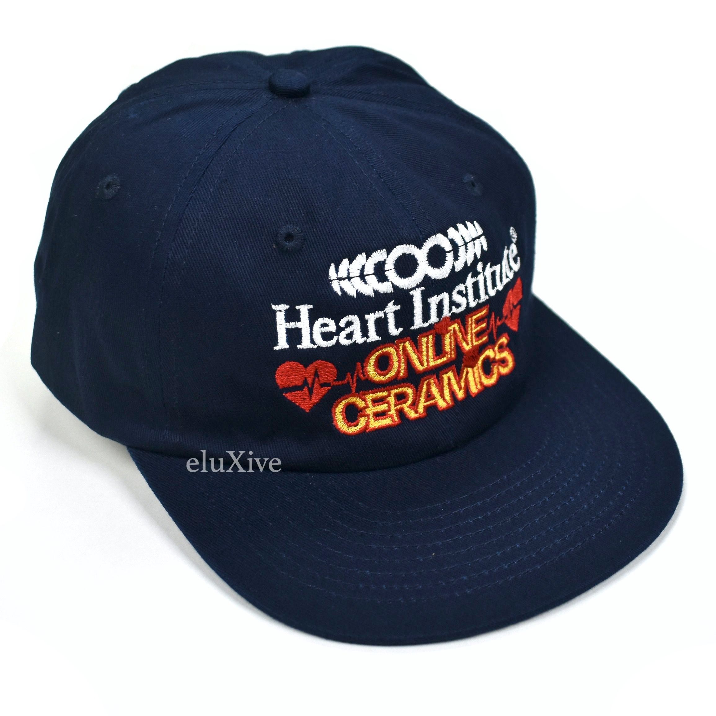 Pre-owned Online Ceramics Heart Institute Hat Navy Ds