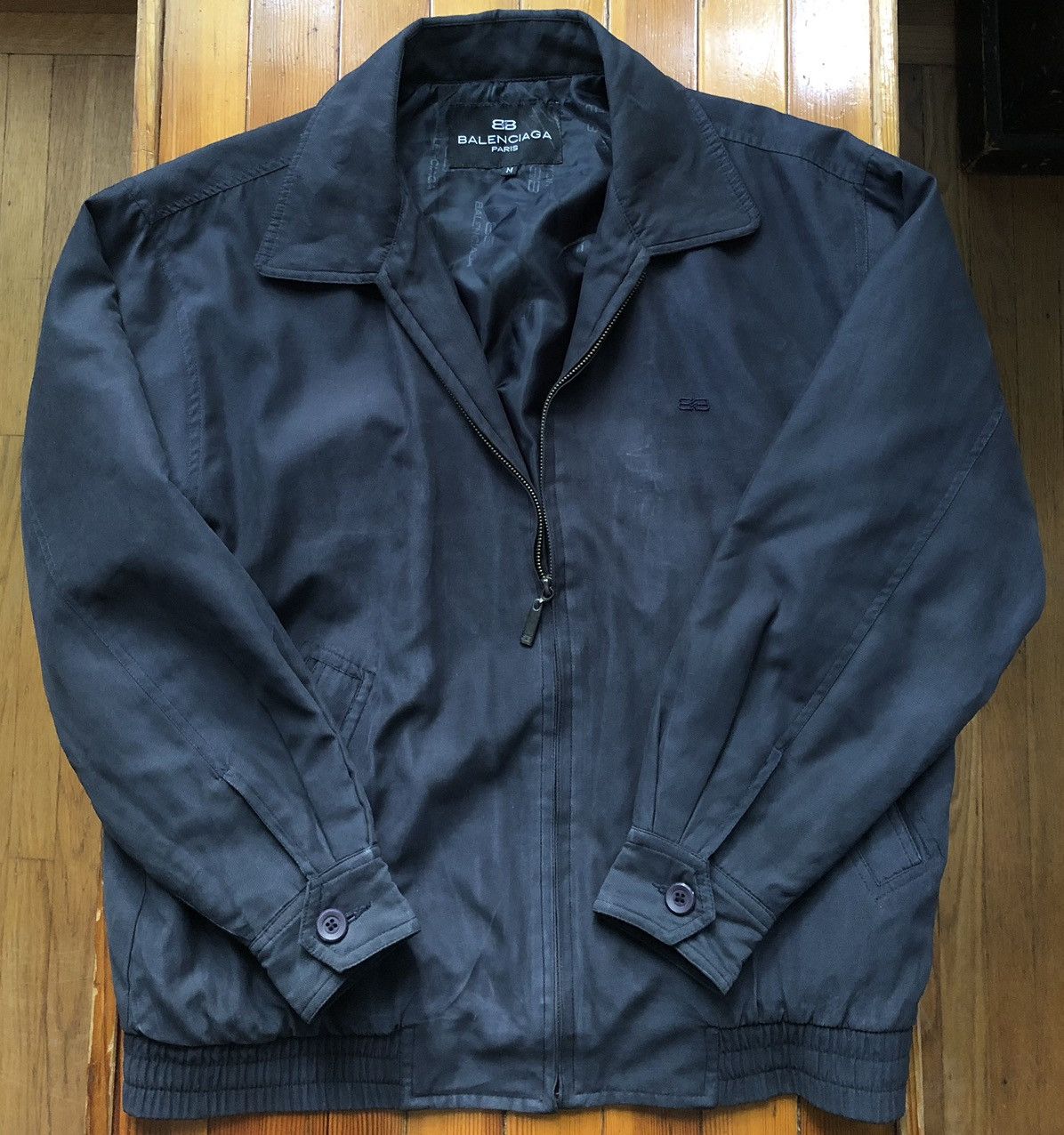 Balenciaga Vintage Brushed Cotton Blouson Jacket Size US M / EU 48-50 / 2 - 1 Thumbnail