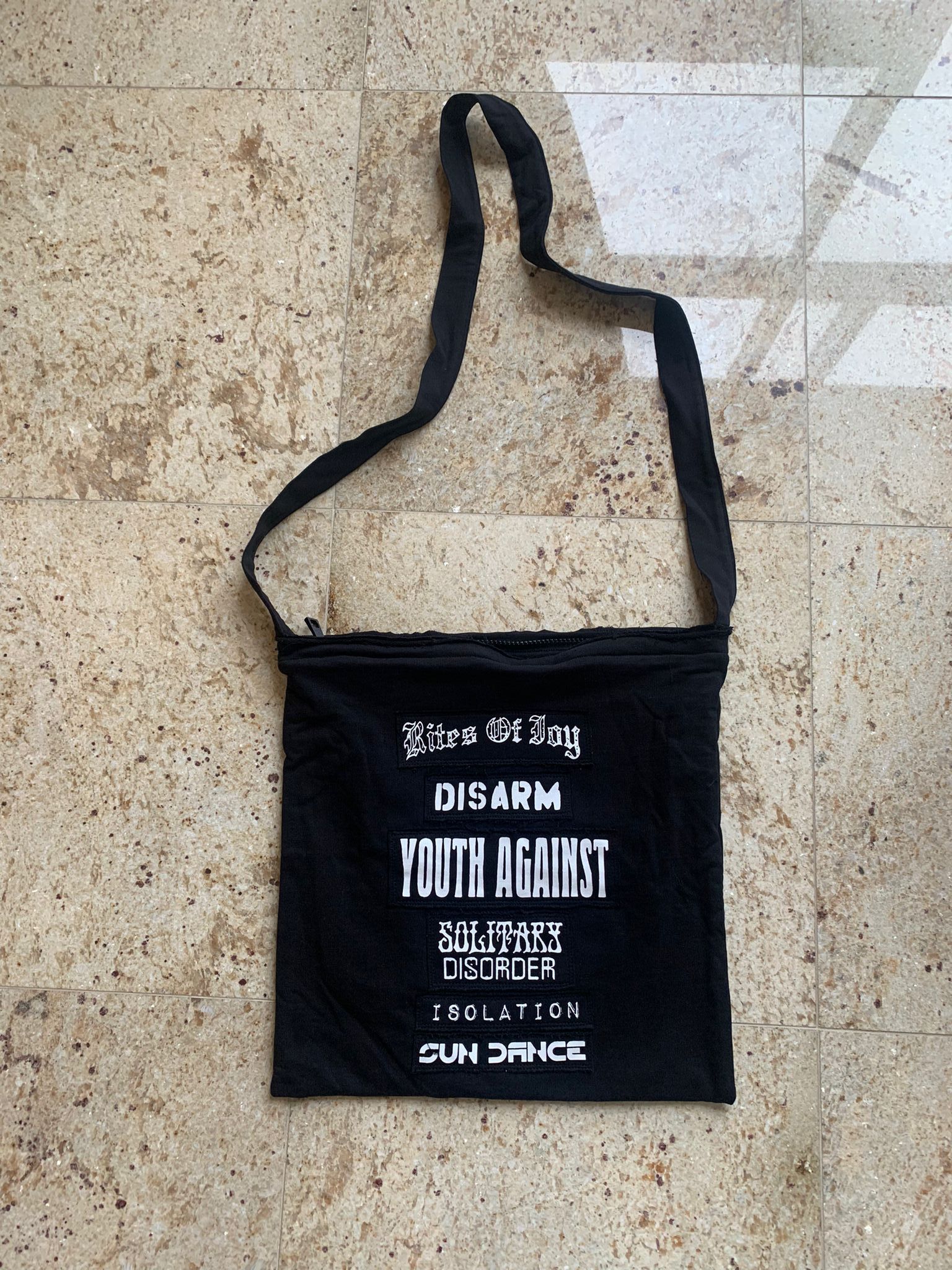 Raf Simons Disarm Youth Against Sling Messenger Bag in Black Size ONE SIZE - 10 Thumbnail