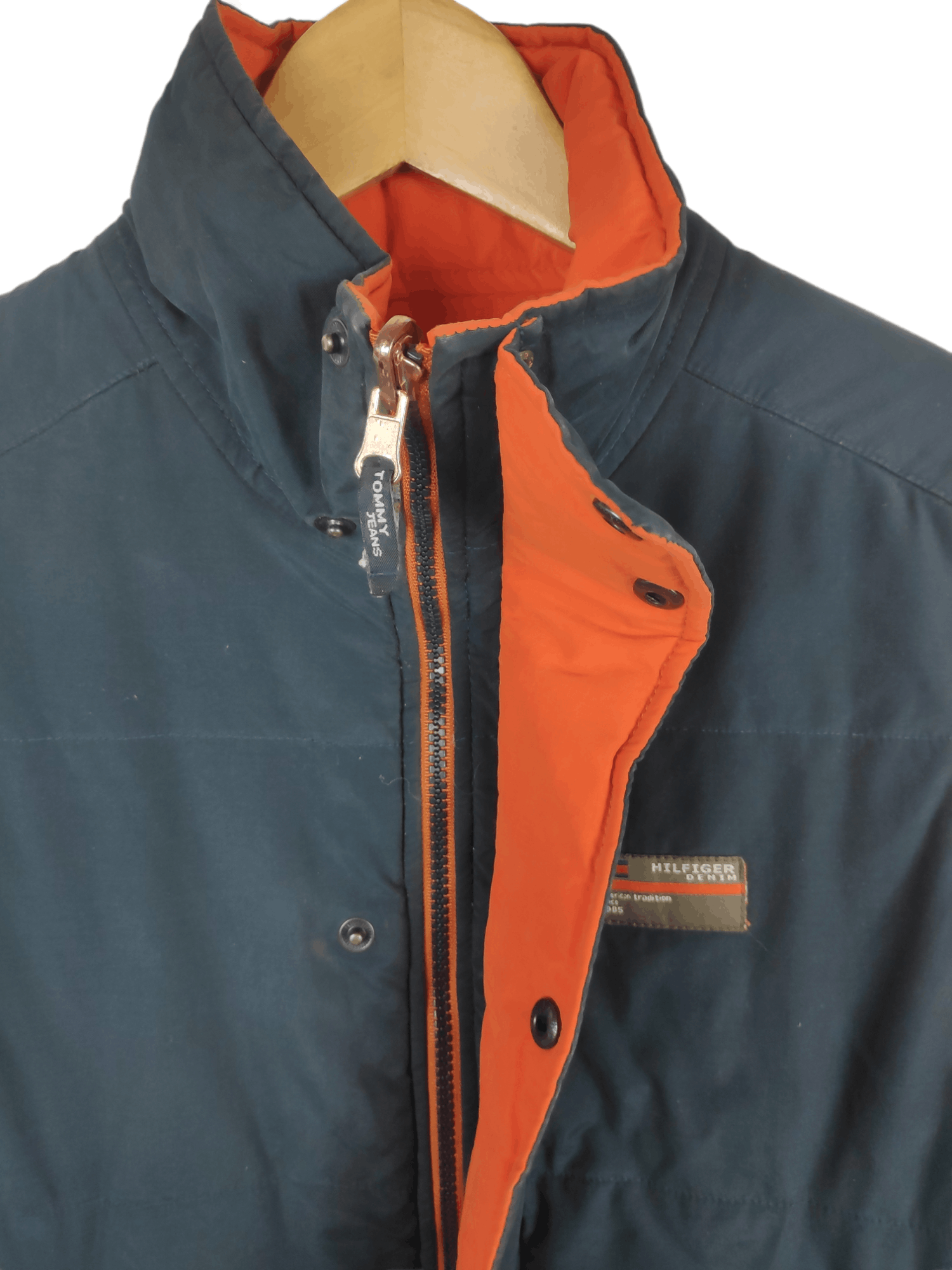 Tommy Hilfiger × Vintage Vintage Puffer Hilfiger Denim Tommy Reversible Vest Jacket Size US M / EU 48-50 / 2 - 4 Thumbnail