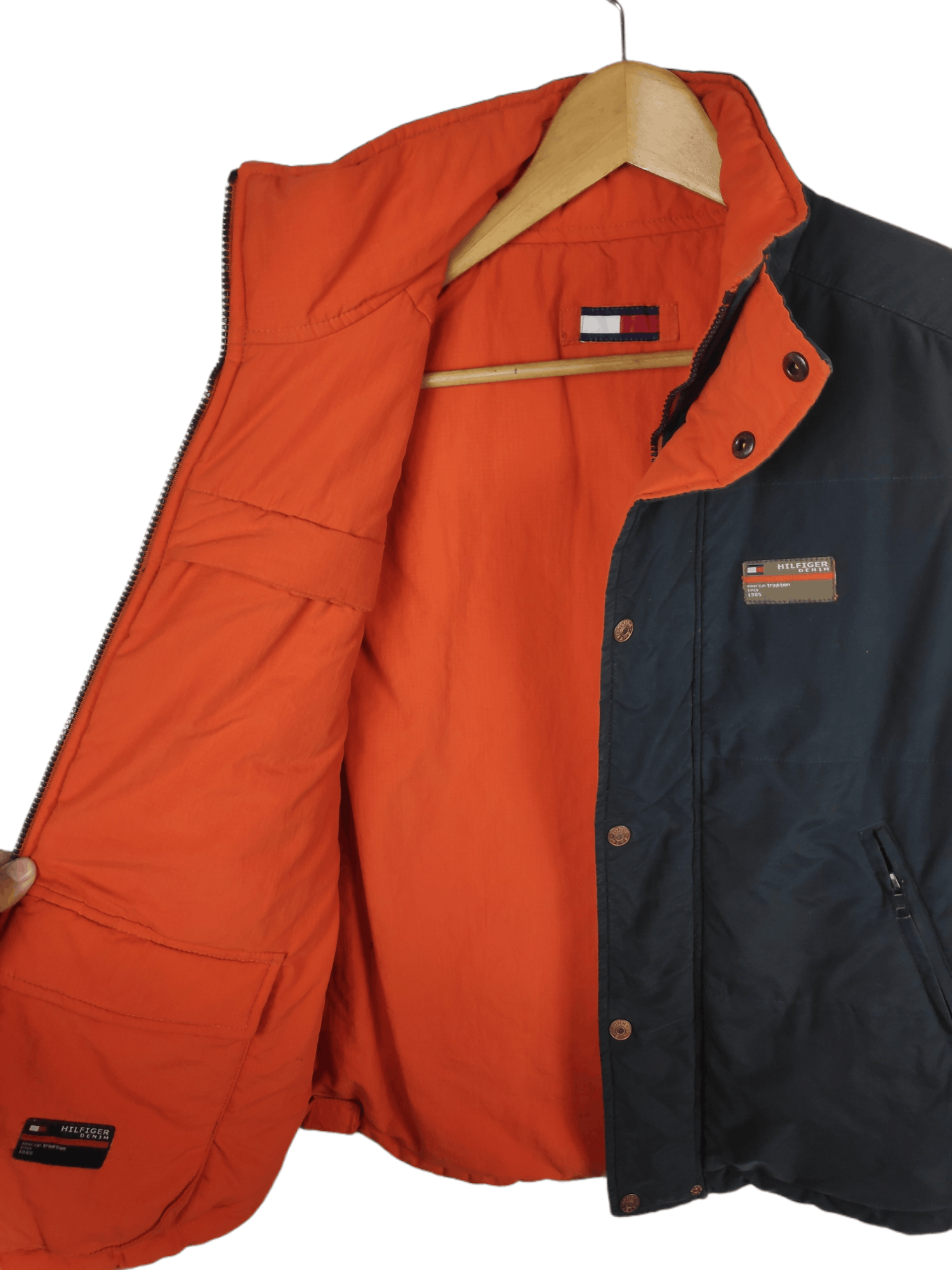 Tommy Hilfiger × Vintage Vintage Puffer Hilfiger Denim Tommy Reversible Vest Jacket Size US M / EU 48-50 / 2 - 6 Thumbnail