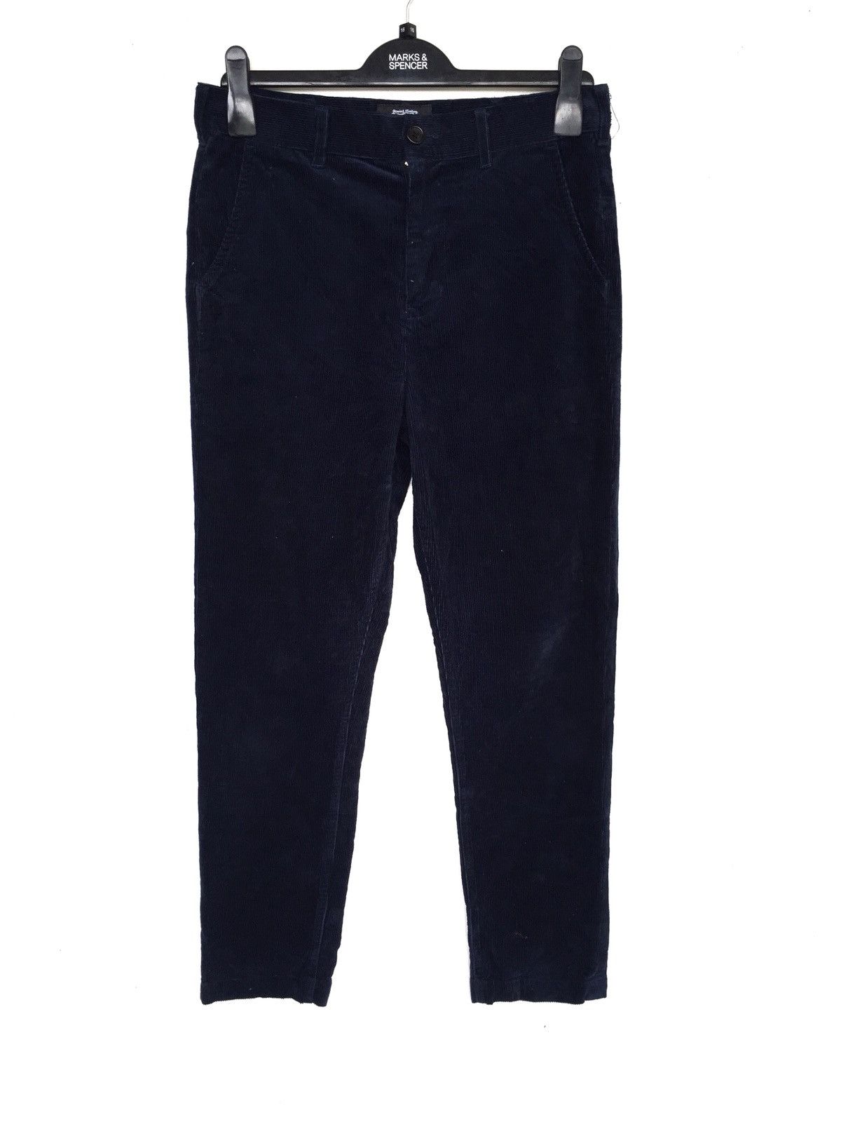 Beams Plus Beams Plus 🇯🇵 Velvet Navy Corduroy Slim Fit Pants Size US 31 - 1 Thumbnail