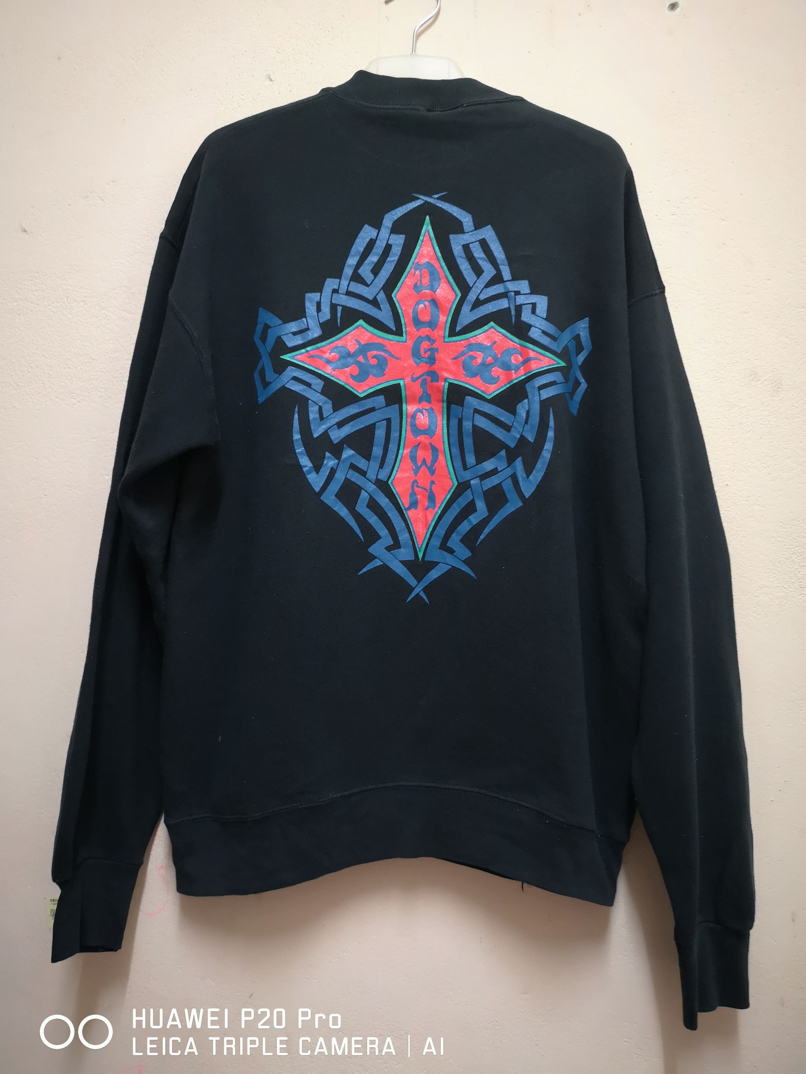 image of Powell Peralta x Santa Cruz Skateboards Vintage 90's Dog Town Skateboard Sweatshirt in Black (Size 