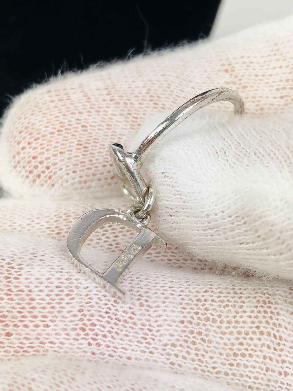 Dior Dior encrusted D ring size 6 Size ONE SIZE - 4 Thumbnail