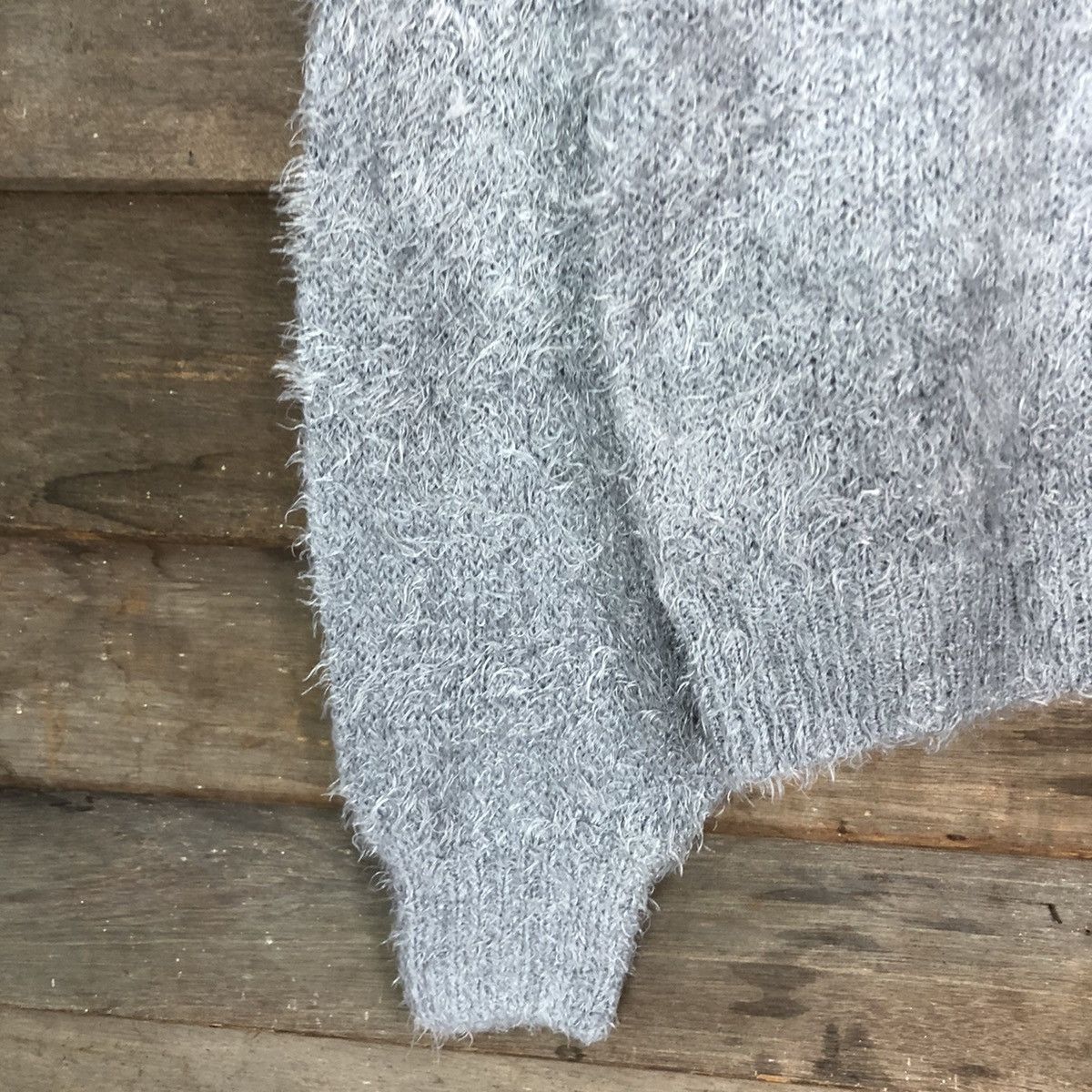 Japanese Brand DL Gu Japan Grey Mohair Soft Fur Shag Shaggy Knitwear #B627 Size M / US 6-8 / IT 42-44 - 6 Thumbnail