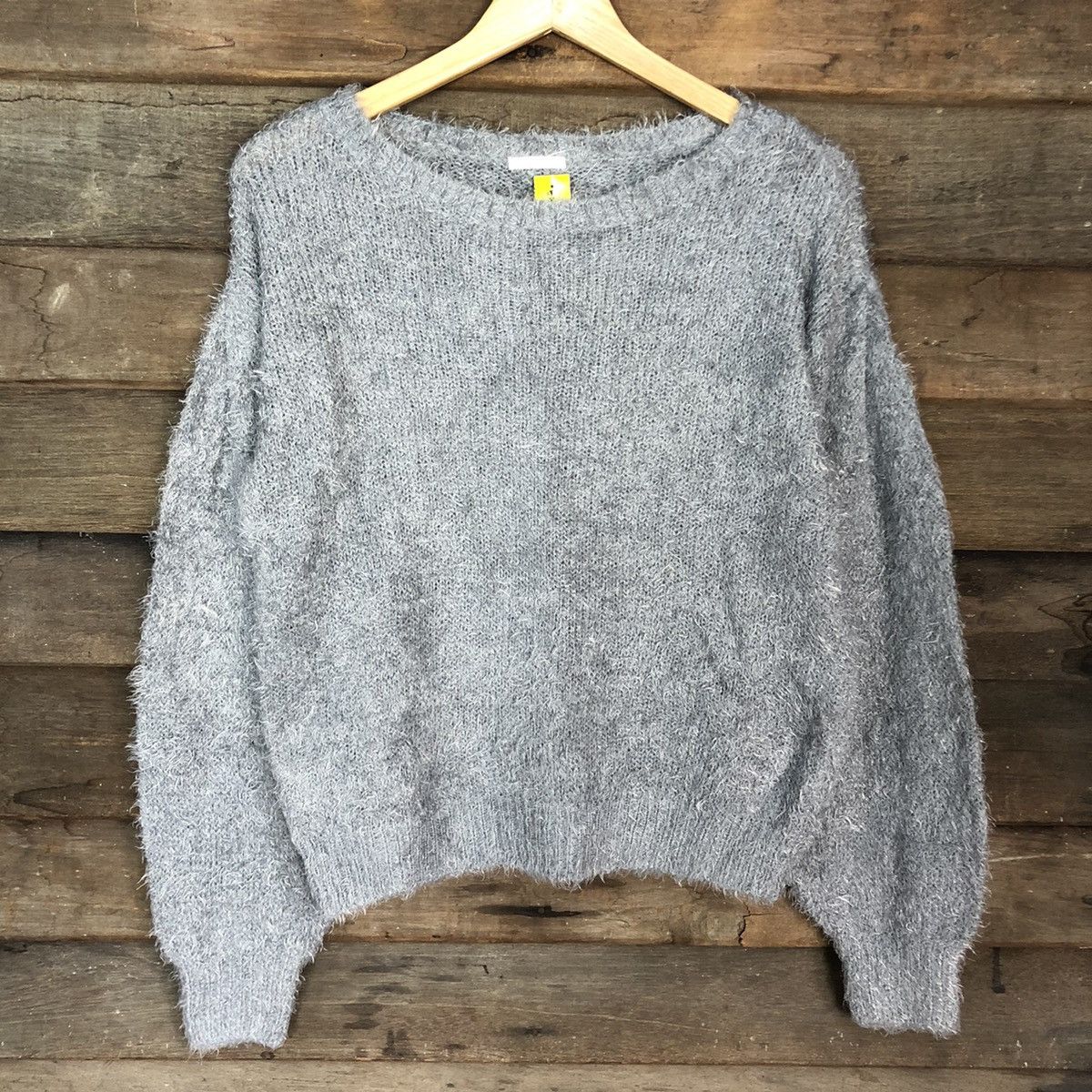 Japanese Brand DL Gu Japan Grey Mohair Soft Fur Shag Shaggy Knitwear #B627 Size M / US 6-8 / IT 42-44 - 8 Thumbnail