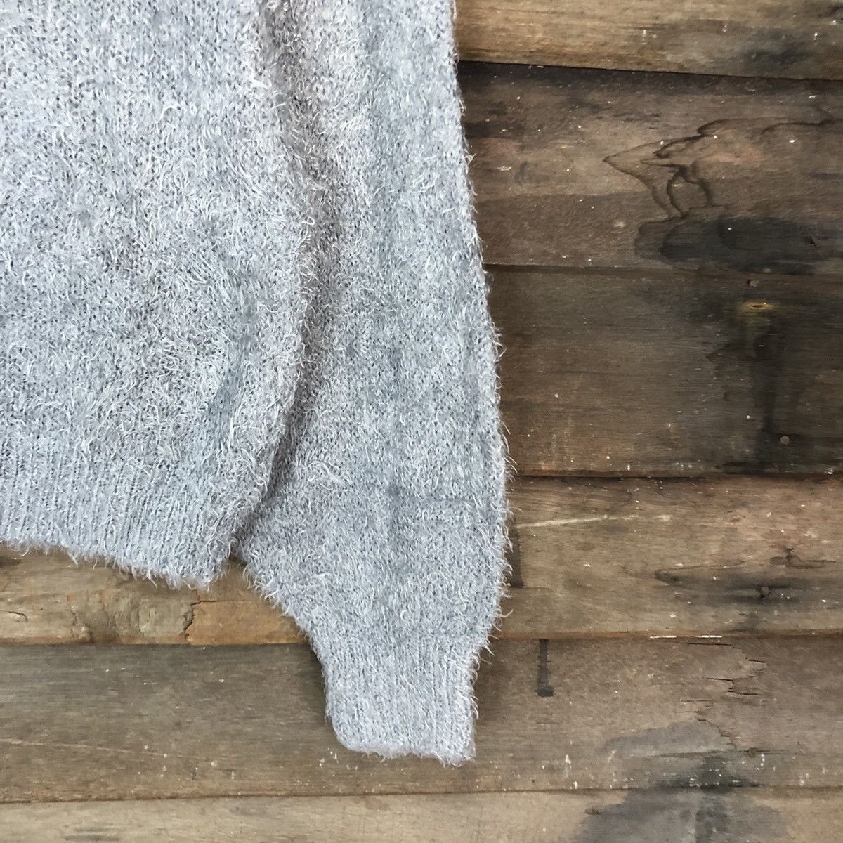 Japanese Brand DL Gu Japan Grey Mohair Soft Fur Shag Shaggy Knitwear #B627 Size M / US 6-8 / IT 42-44 - 4 Thumbnail
