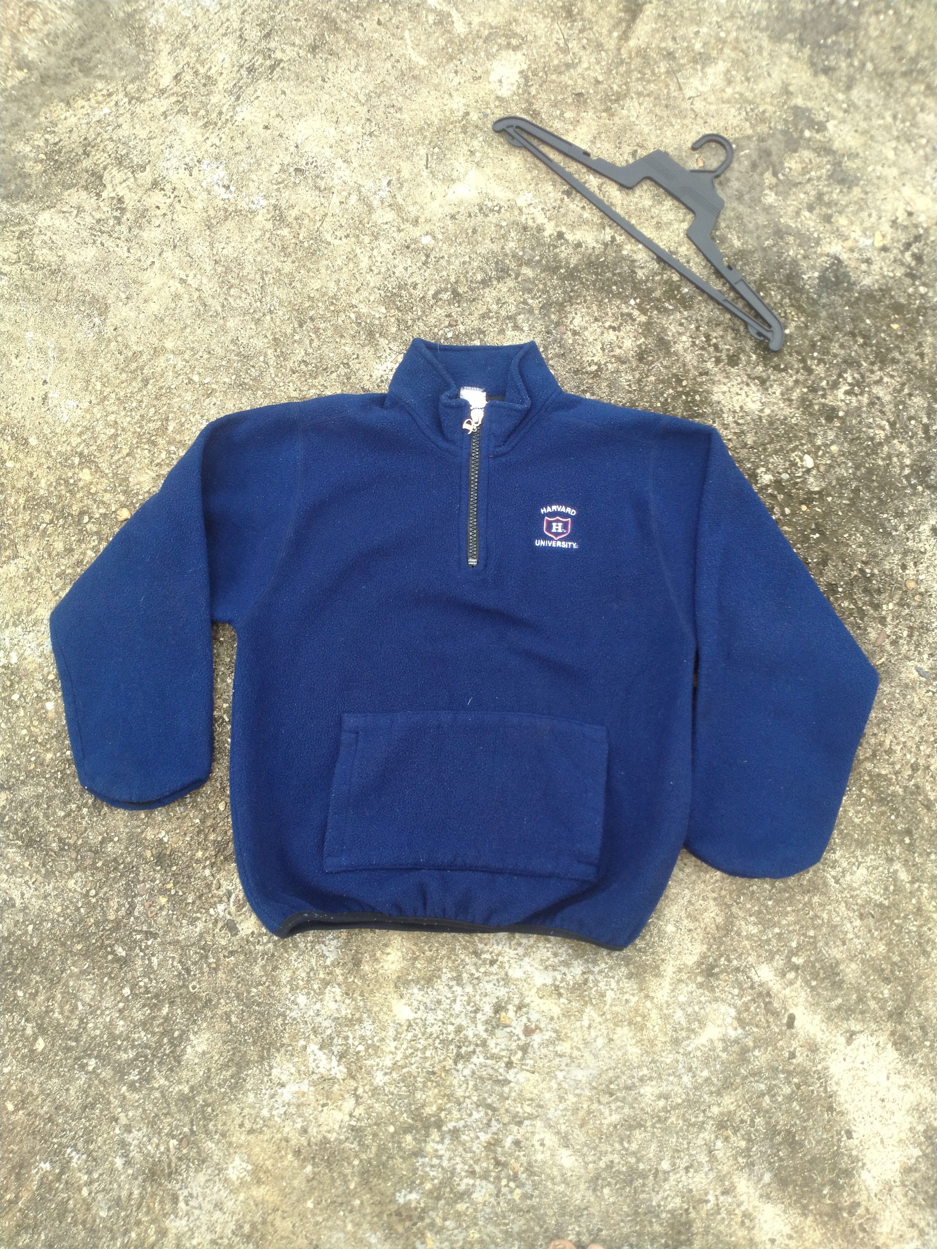 CHAMPION HARVARD UNIVERSITY HALF ZIPPER FLEECE JACKET