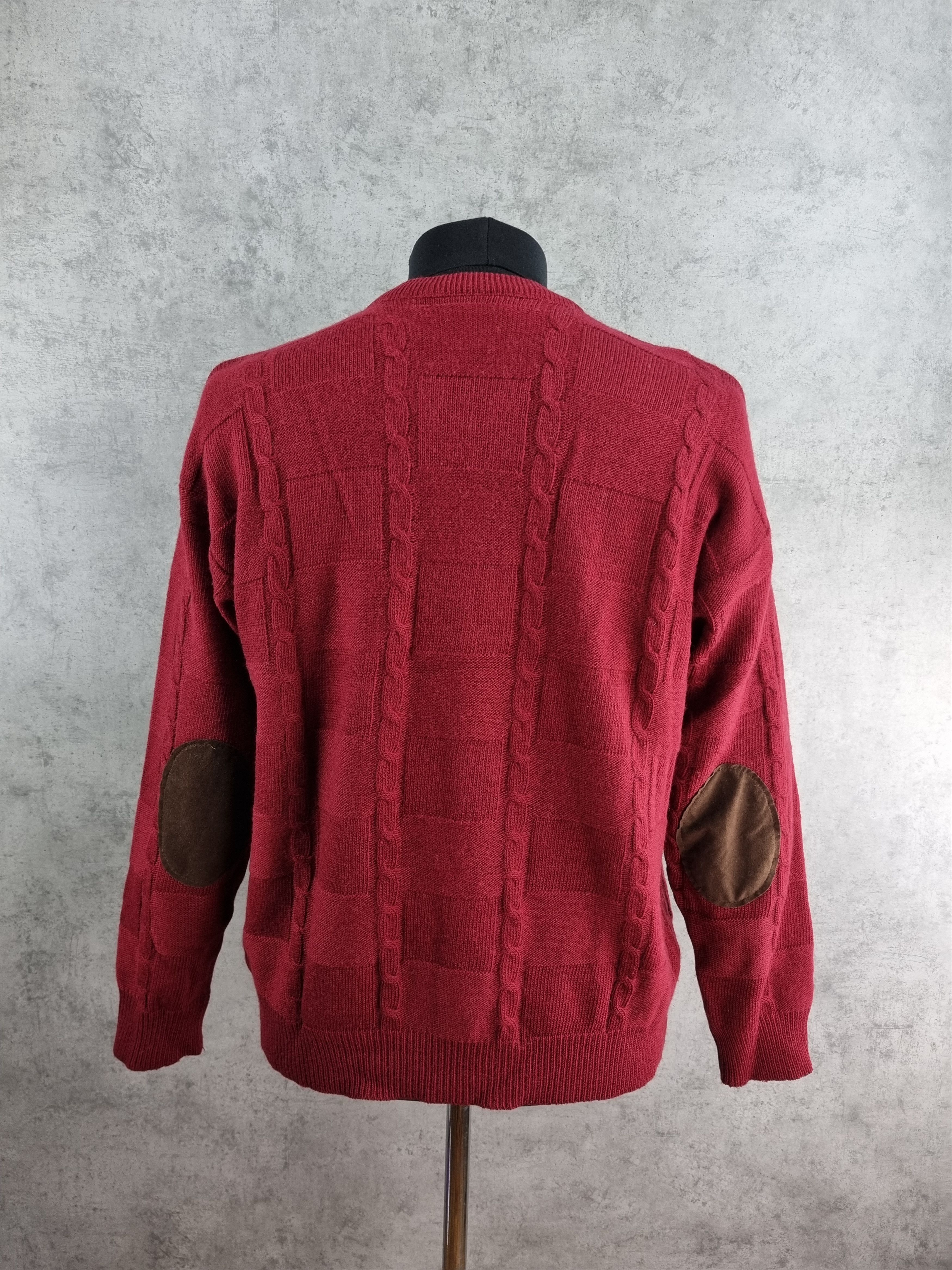 Lacoste × Vintage 80s LACOSTE Chemise French Cable Knitted Wool Sweater Size US L / EU 52-54 / 3 - 6 Thumbnail