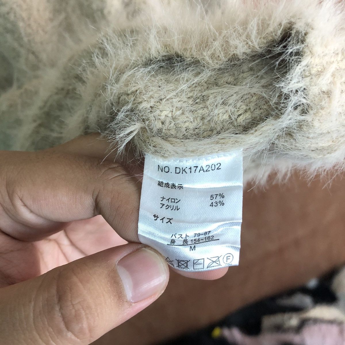 Japanese Brand Virgirl Long Shag Shaggy Fur Mohair Knitwear #6630 Size US M / EU 48-50 / 2 - 8 Thumbnail