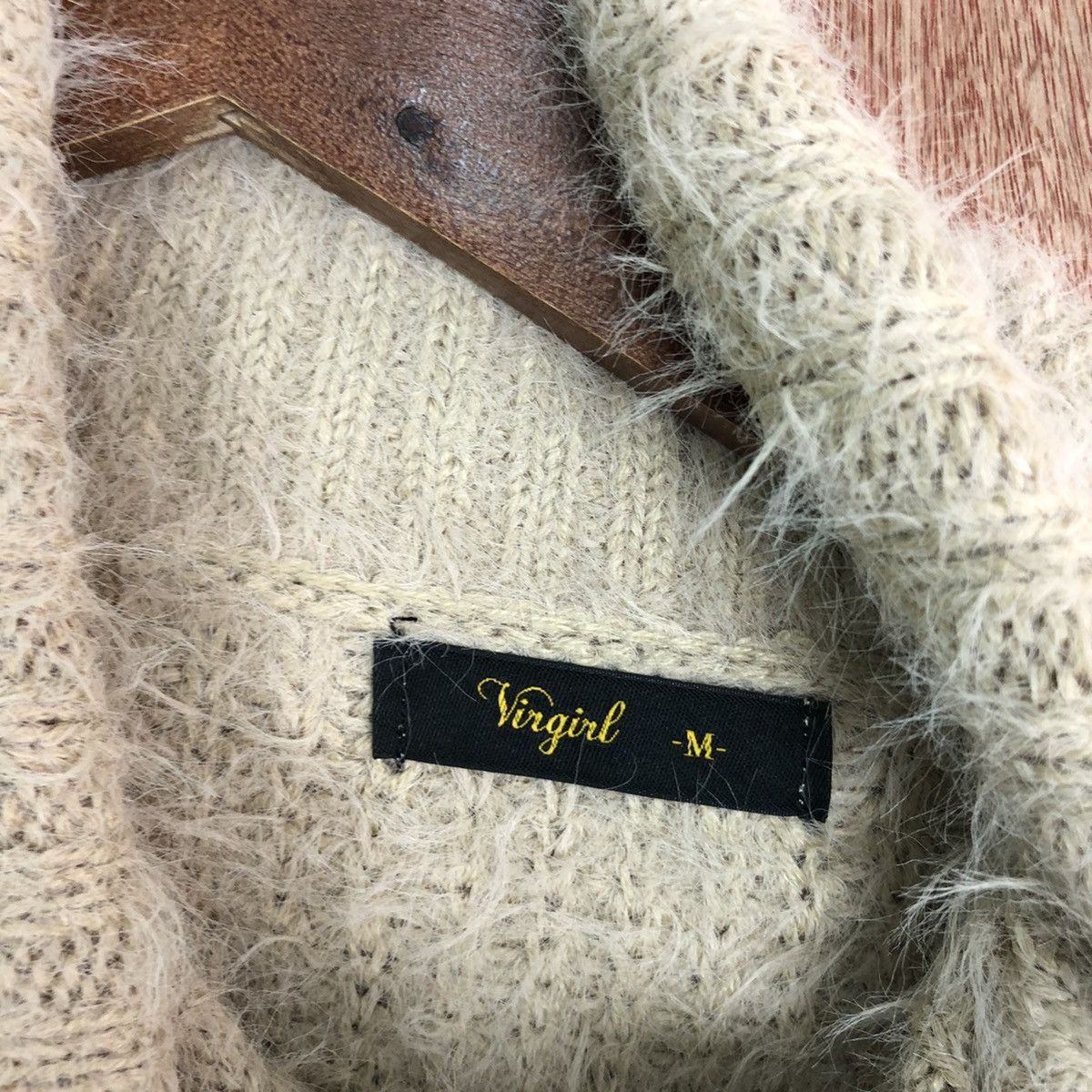Japanese Brand Virgirl Long Shag Shaggy Fur Mohair Knitwear #6630 Size US M / EU 48-50 / 2 - 7 Thumbnail