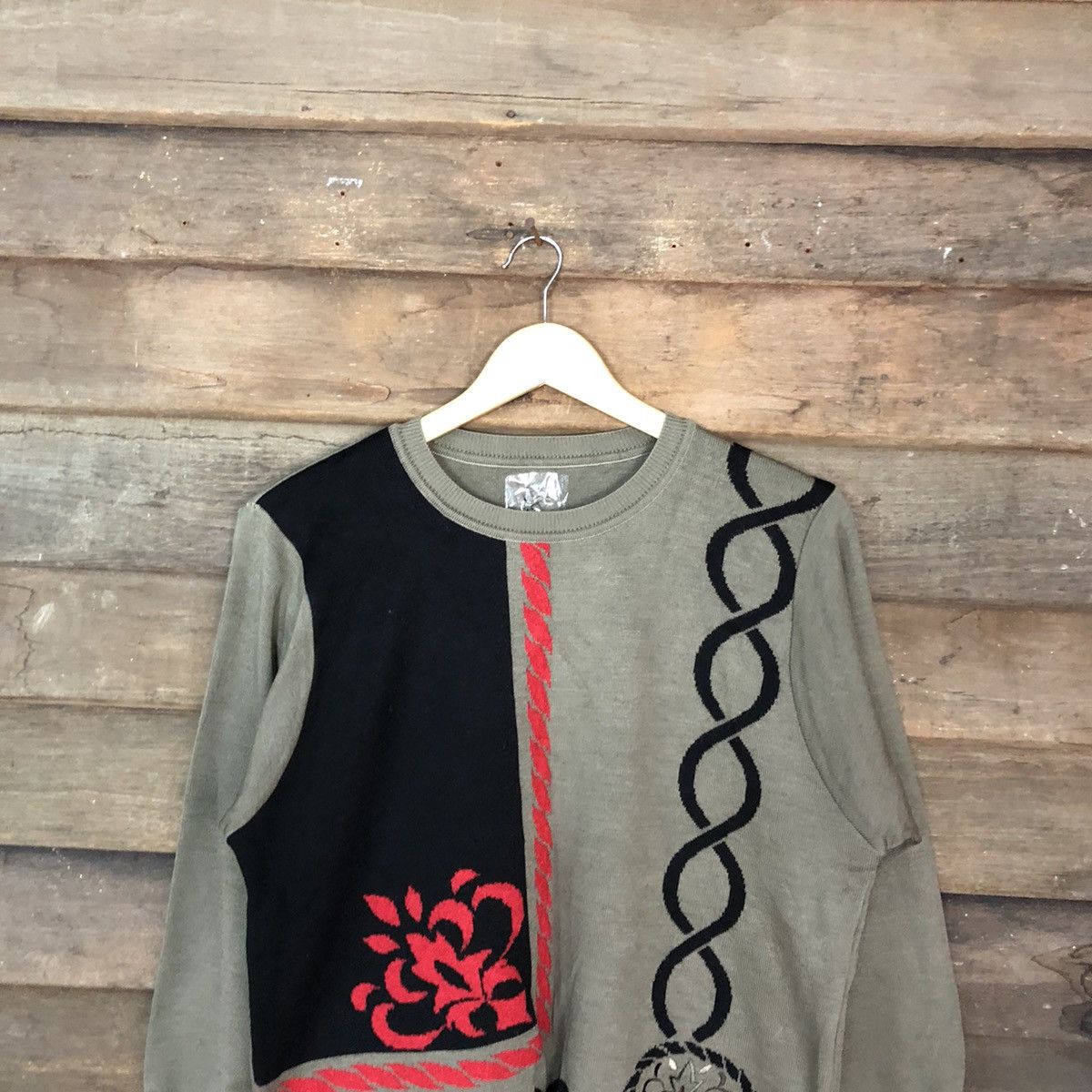 Homespun Knitwear Japan Grey art vintage Knitwear #3957 Size US M / EU 48-50 / 2 - 9 Thumbnail