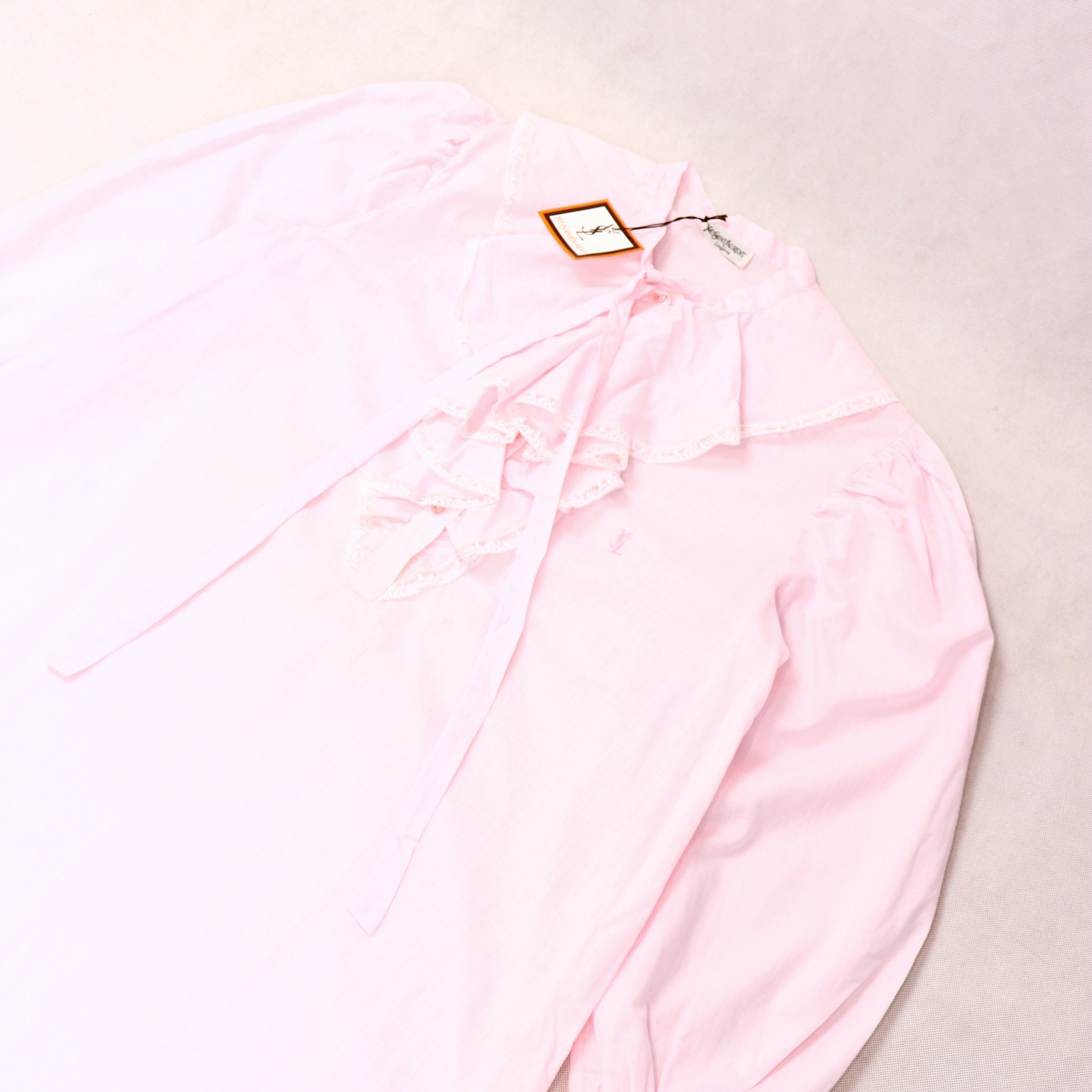Yves Saint Laurent YSL 80s Sleeping Shirt Size M / US 6-8 / IT 42-44 - 3 Thumbnail