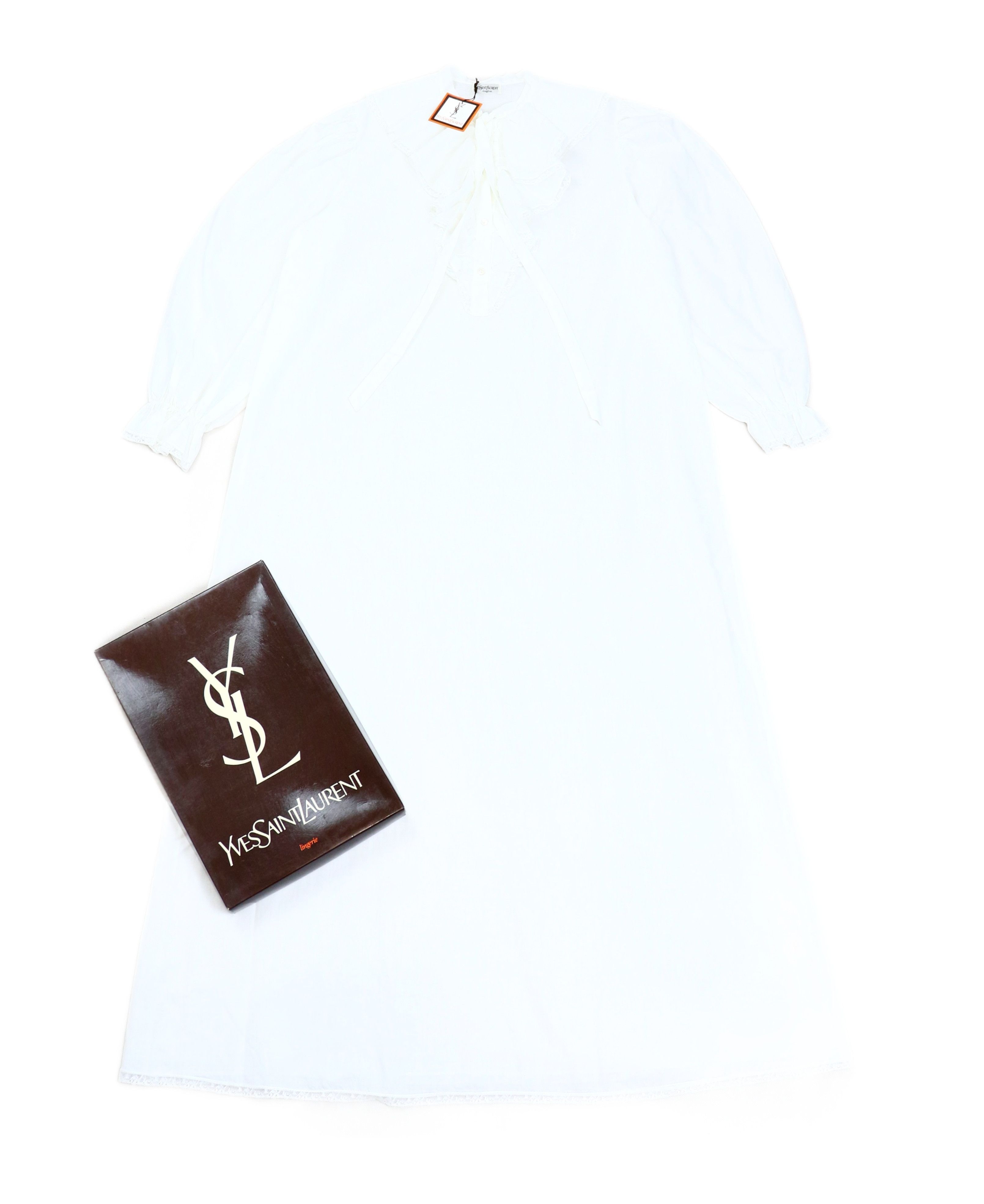 Yves Saint Laurent YSL 80s Sleeping Shirt Size M / US 6-8 / IT 42-44 - 1 Thumbnail