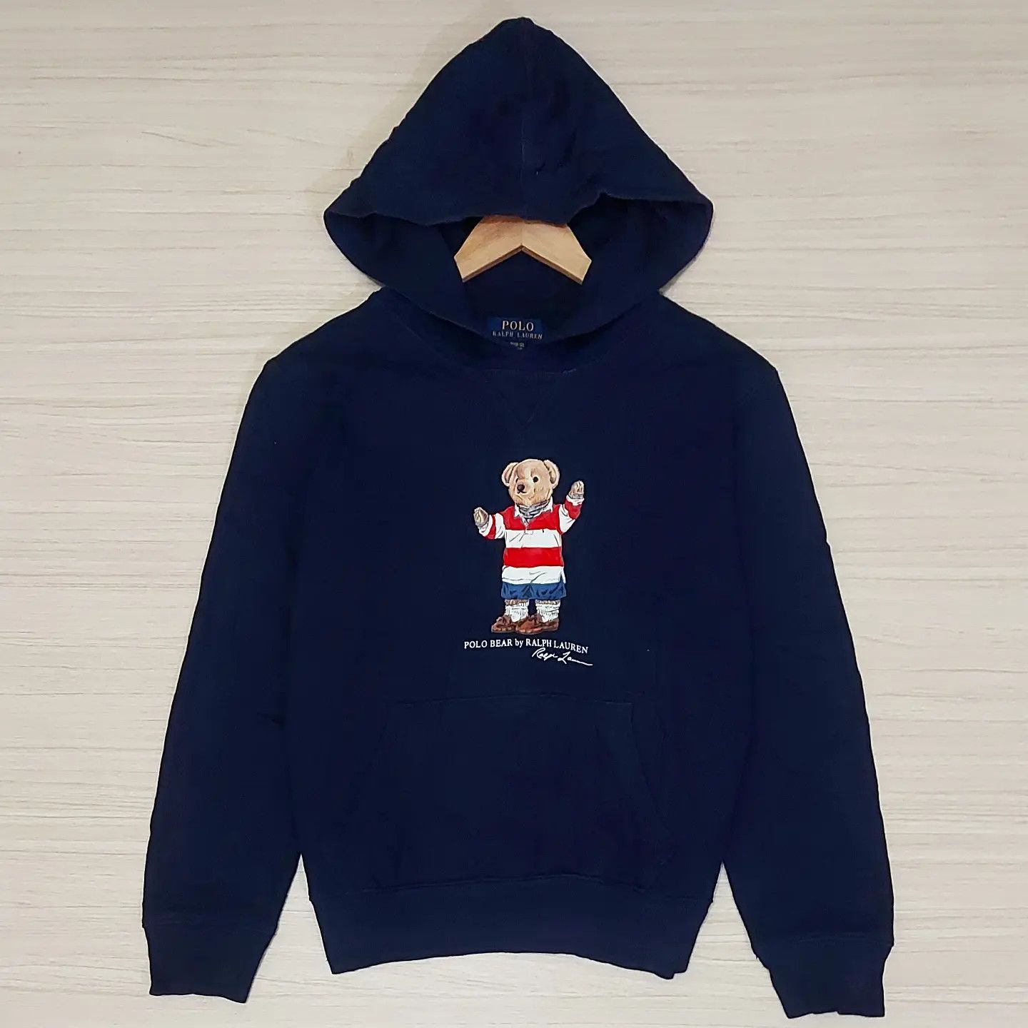 image of Polo Ralph Lauren Polo Bear Ralph Laurent Women Hoodie in Navy (Size Medium)