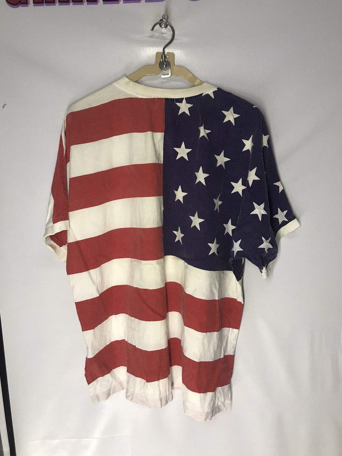 Japanese Brand × Vintage Fullprint American flag tee Size US L / EU 52-54 / 3 - 6 Thumbnail