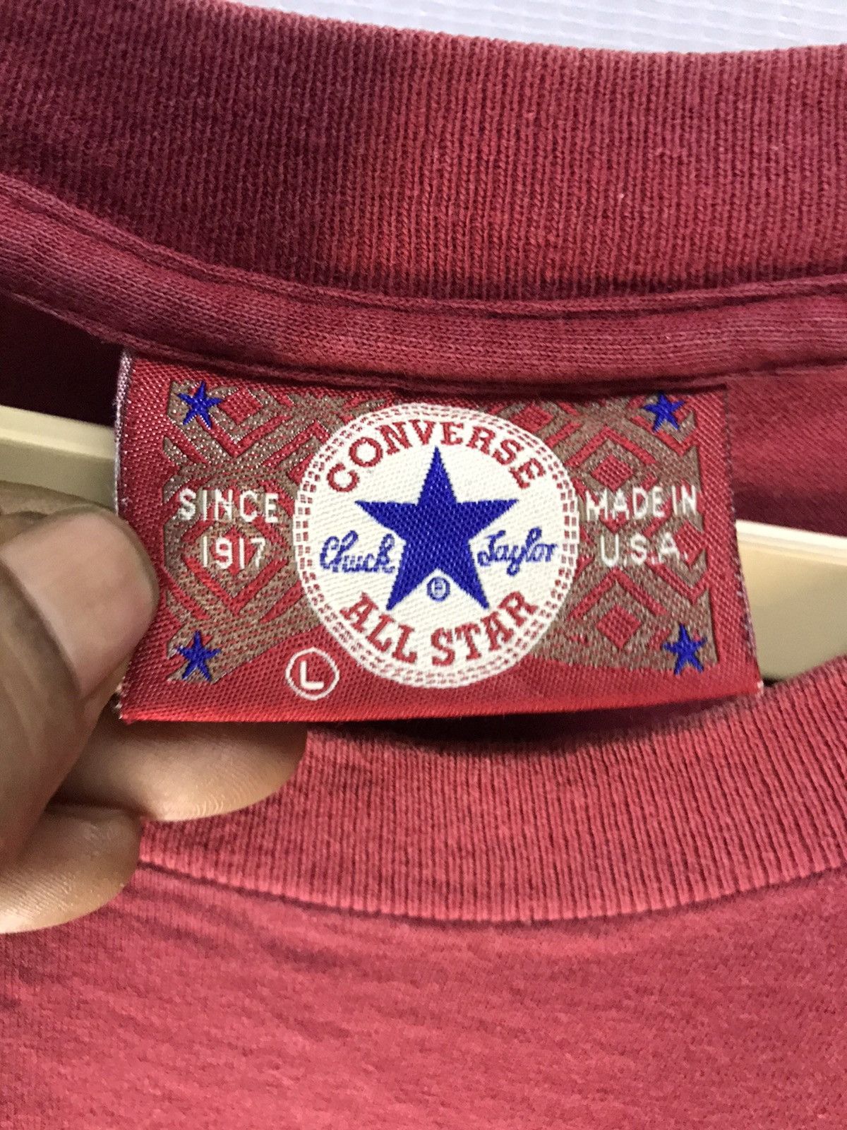 Converse × Vintage Vintage converse single poket tshirt made in usa Size US L / EU 52-54 / 3 - 4 Thumbnail