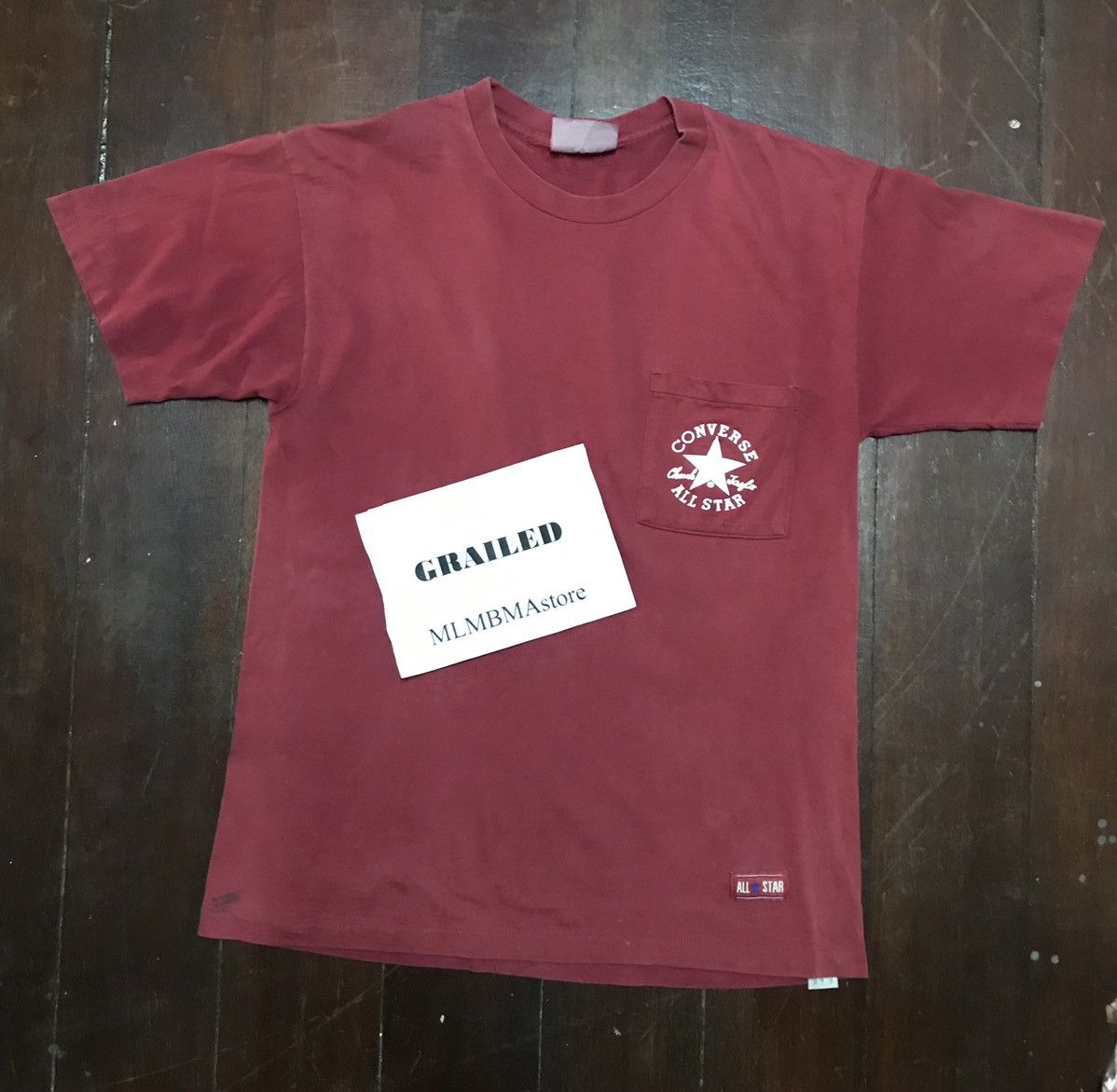 Converse × Vintage Vintage converse single poket tshirt made in usa Size US L / EU 52-54 / 3 - 1 Thumbnail