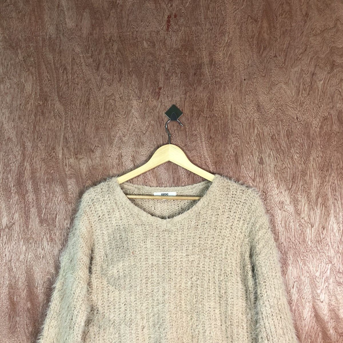 Homespun Knitwear Ozoc Brown Shag Shaggy Fur Mohair Knitwear #6627 Size US M / EU 48-50 / 2 - 2 Thumbnail