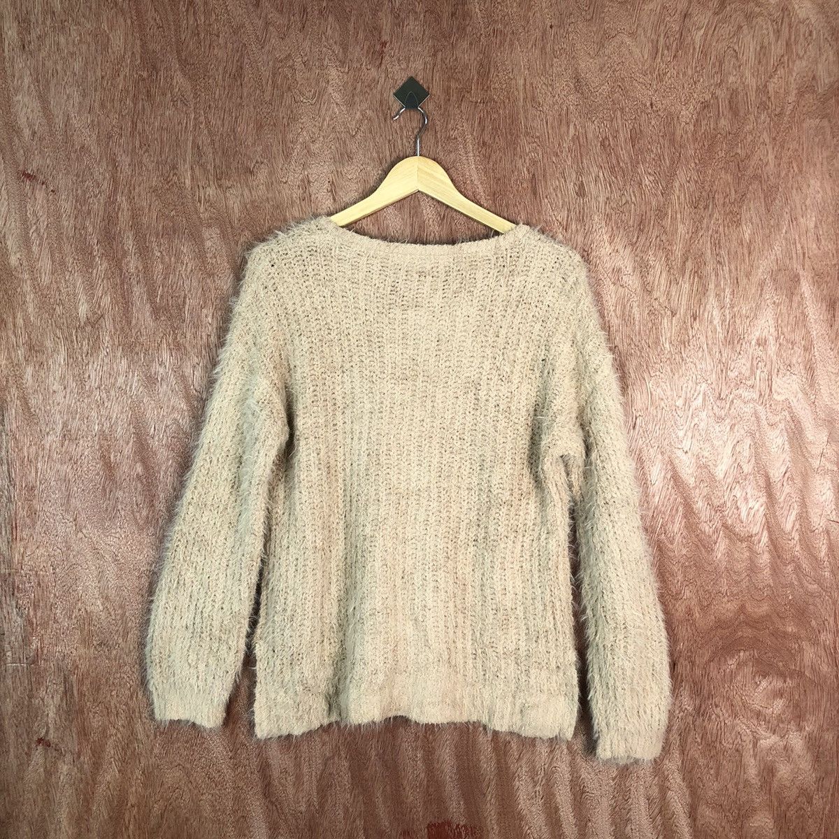 Homespun Knitwear Ozoc Brown Shag Shaggy Fur Mohair Knitwear #6627 Size US M / EU 48-50 / 2 - 9 Thumbnail