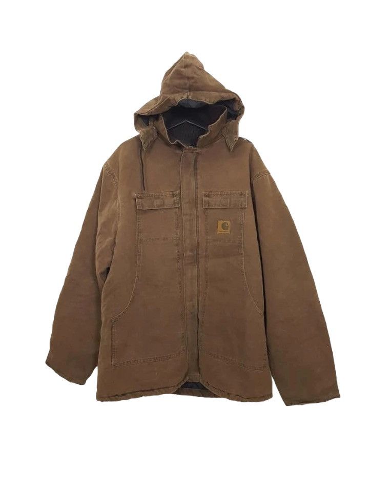 Carhartt CARHATT Winter/ Workwear Corduroy Collar Quilted Jacket Size US XXL / EU 58 / 5 - 1 Thumbnail