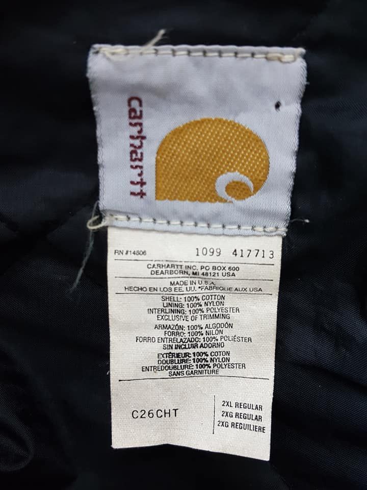 Carhartt CARHATT Winter/ Workwear Corduroy Collar Quilted Jacket Size US XXL / EU 58 / 5 - 18 Thumbnail
