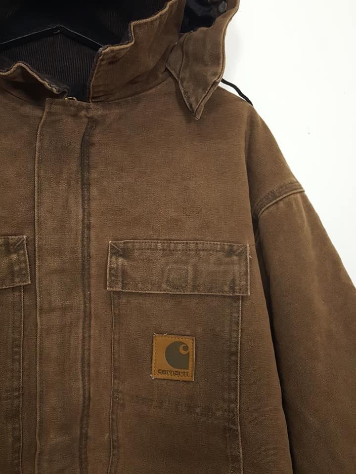 Carhartt CARHATT Winter/ Workwear Corduroy Collar Quilted Jacket Size US XXL / EU 58 / 5 - 10 Thumbnail