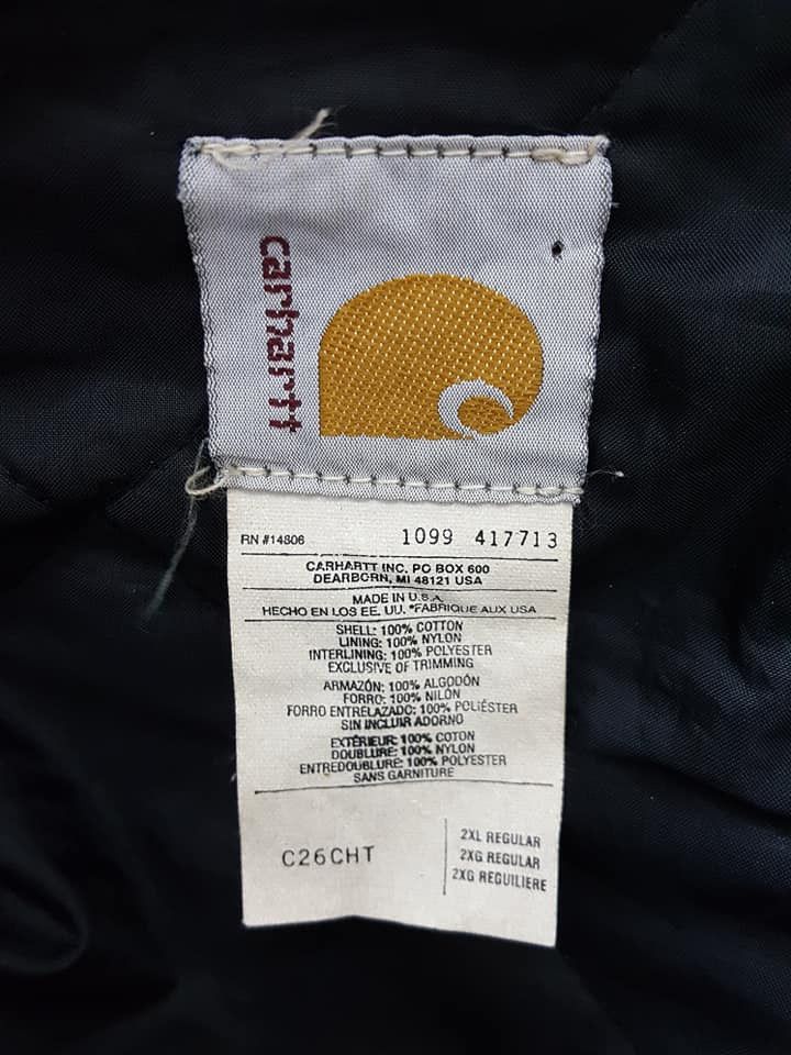 Carhartt CARHATT Winter/ Workwear Corduroy Collar Quilted Jacket Size US XXL / EU 58 / 5 - 16 Thumbnail