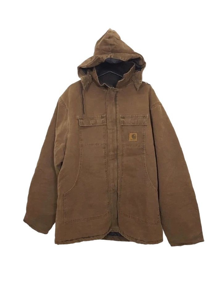 Carhartt CARHATT Winter/ Workwear Corduroy Collar Quilted Jacket Size US XXL / EU 58 / 5 - 2 Thumbnail