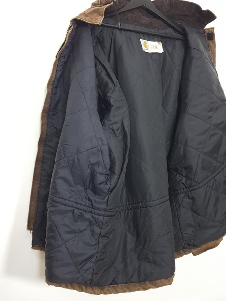 Carhartt CARHATT Winter/ Workwear Corduroy Collar Quilted Jacket Size US XXL / EU 58 / 5 - 5 Thumbnail