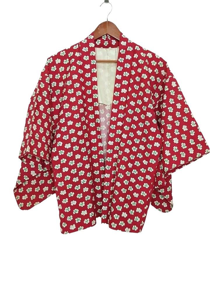 Other Hitoe Haori Floral Motif Noragi Japanese Traditional Jacket Size US M / EU 48-50 / 2 - 1 Thumbnail