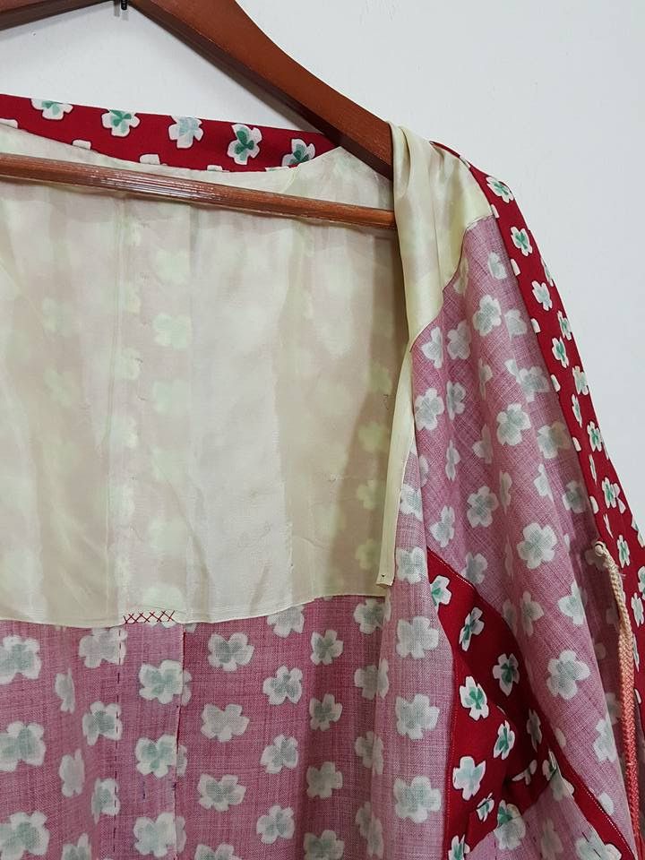 Other Hitoe Haori Floral Motif Noragi Japanese Traditional Jacket Size US M / EU 48-50 / 2 - 12 Thumbnail