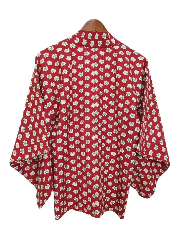 Other Hitoe Haori Floral Motif Noragi Japanese Traditional Jacket Size US M / EU 48-50 / 2 - 4 Thumbnail