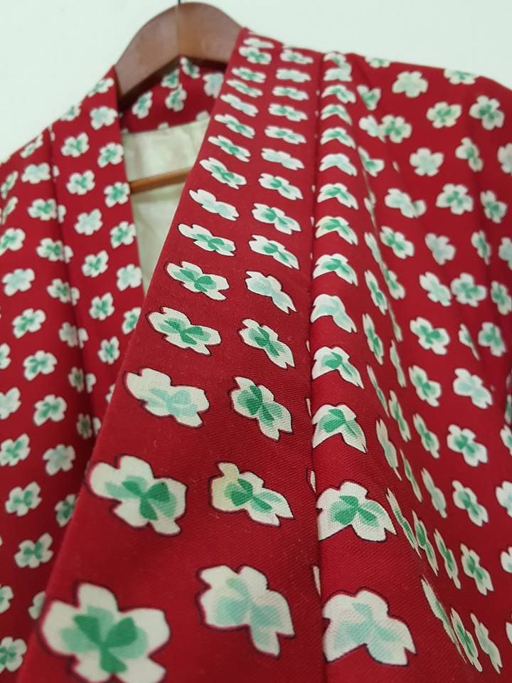 Other Hitoe Haori Floral Motif Noragi Japanese Traditional Jacket Size US M / EU 48-50 / 2 - 8 Thumbnail