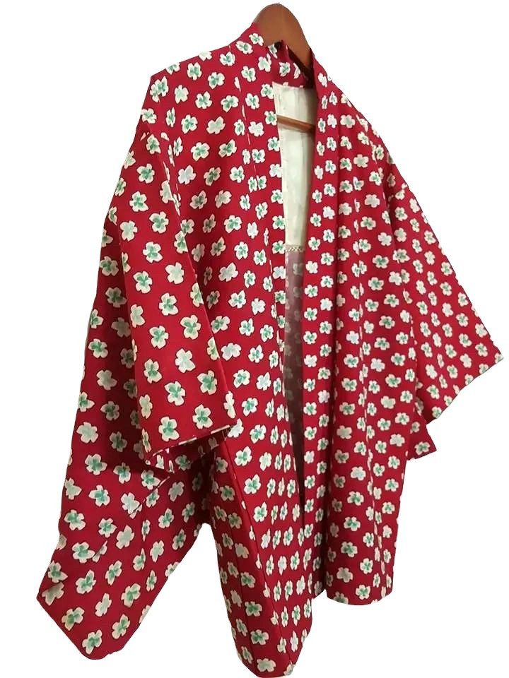 Other Hitoe Haori Floral Motif Noragi Japanese Traditional Jacket Size US M / EU 48-50 / 2 - 2 Thumbnail